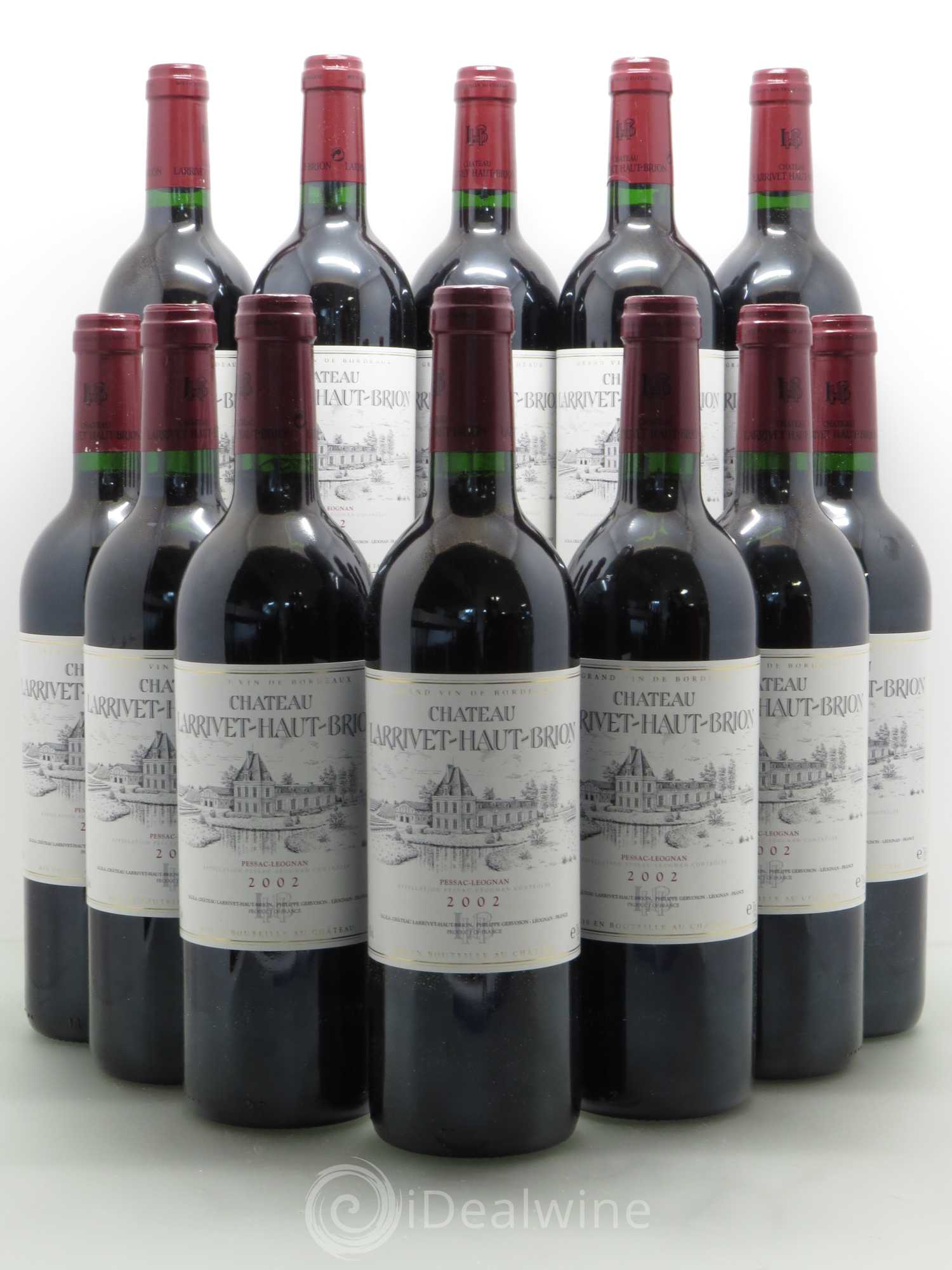 Château Larrivet Haut-Brion 2002 - Lot de 12 bouteilles - 0