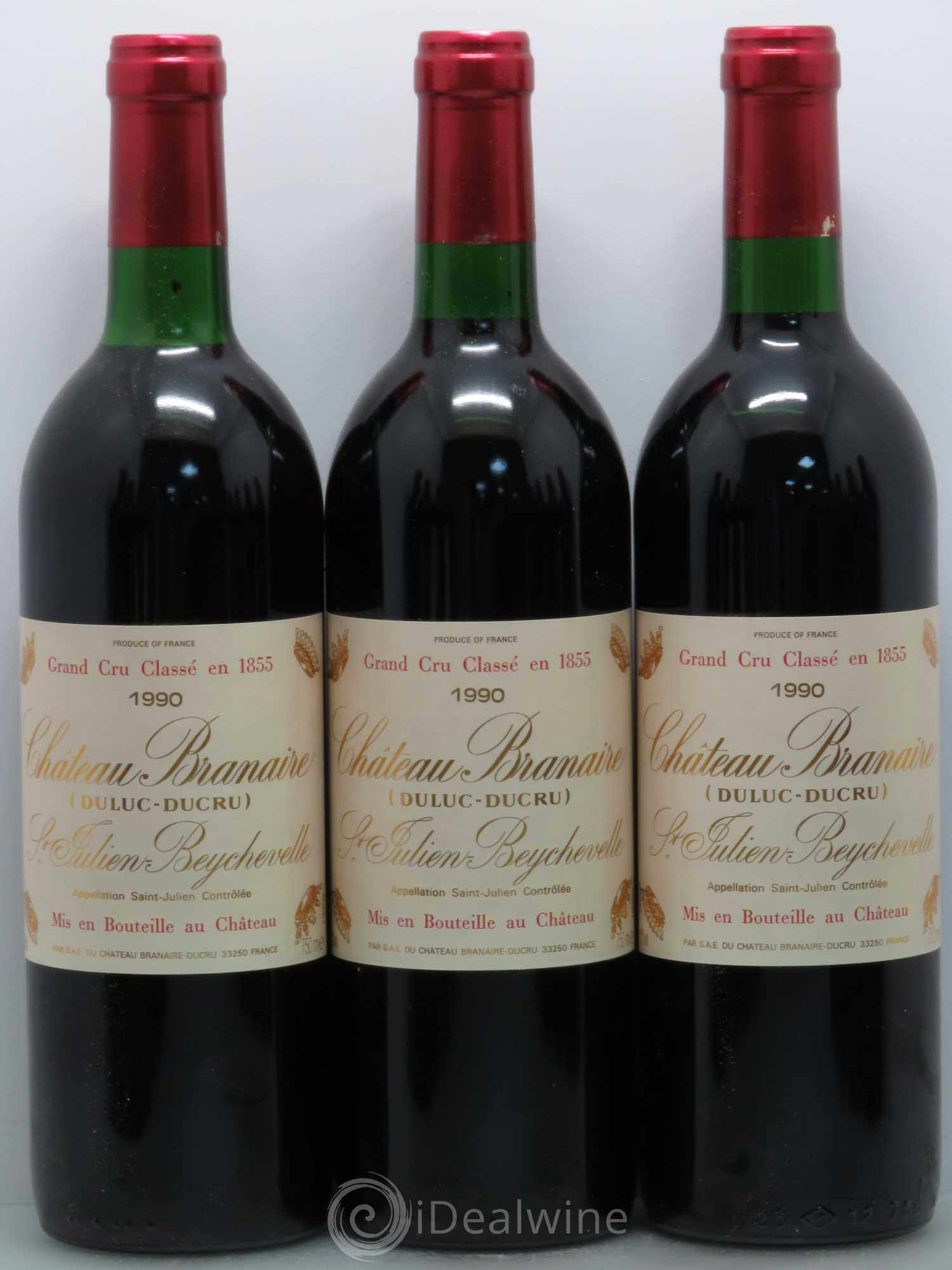 Château Branaire Ducru 4ème Grand Cru Classé 1990 - Lot de 12 bouteilles - 1