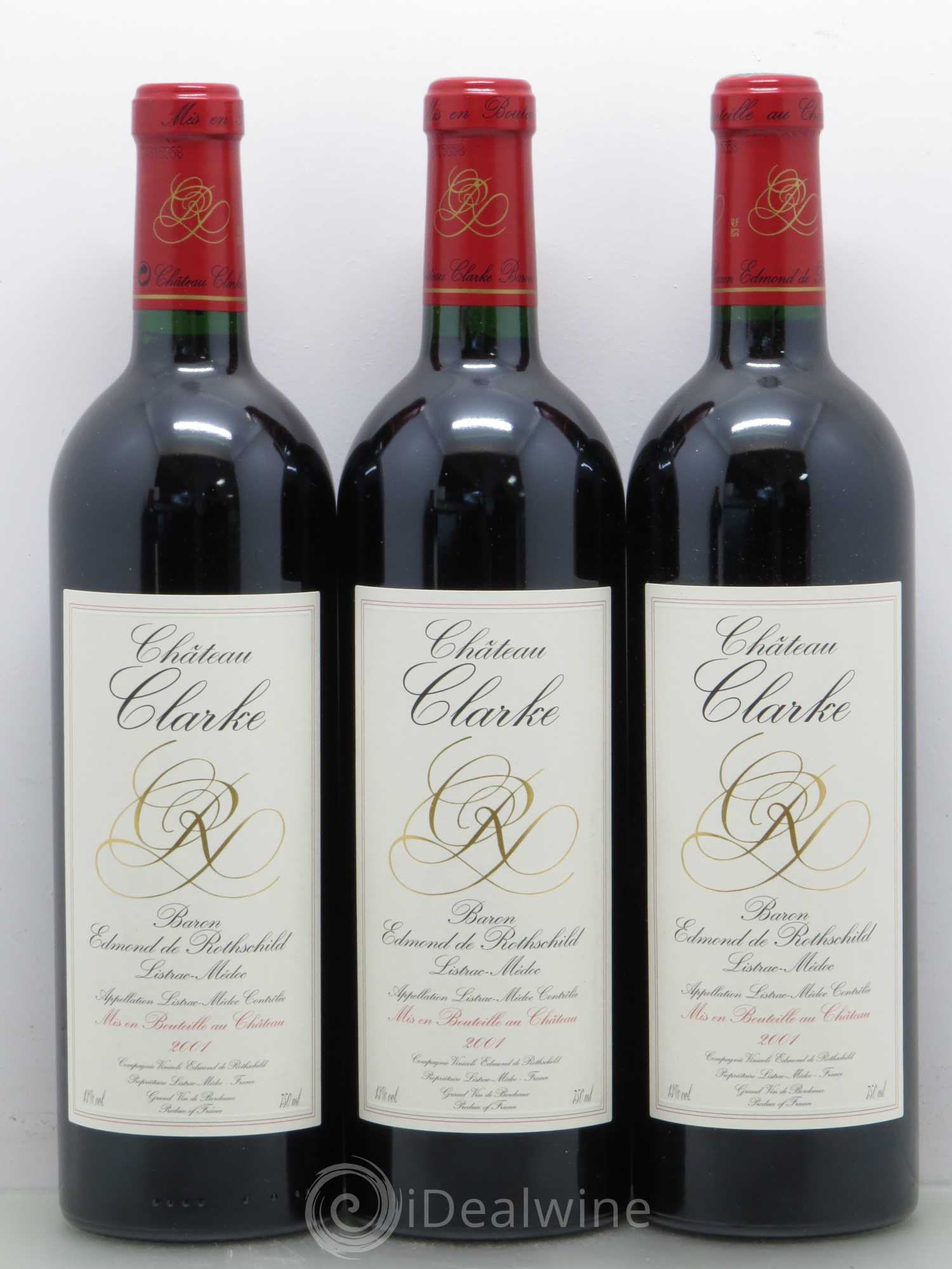 Château Clarke 2001 - Lot de 12 bouteilles - 2