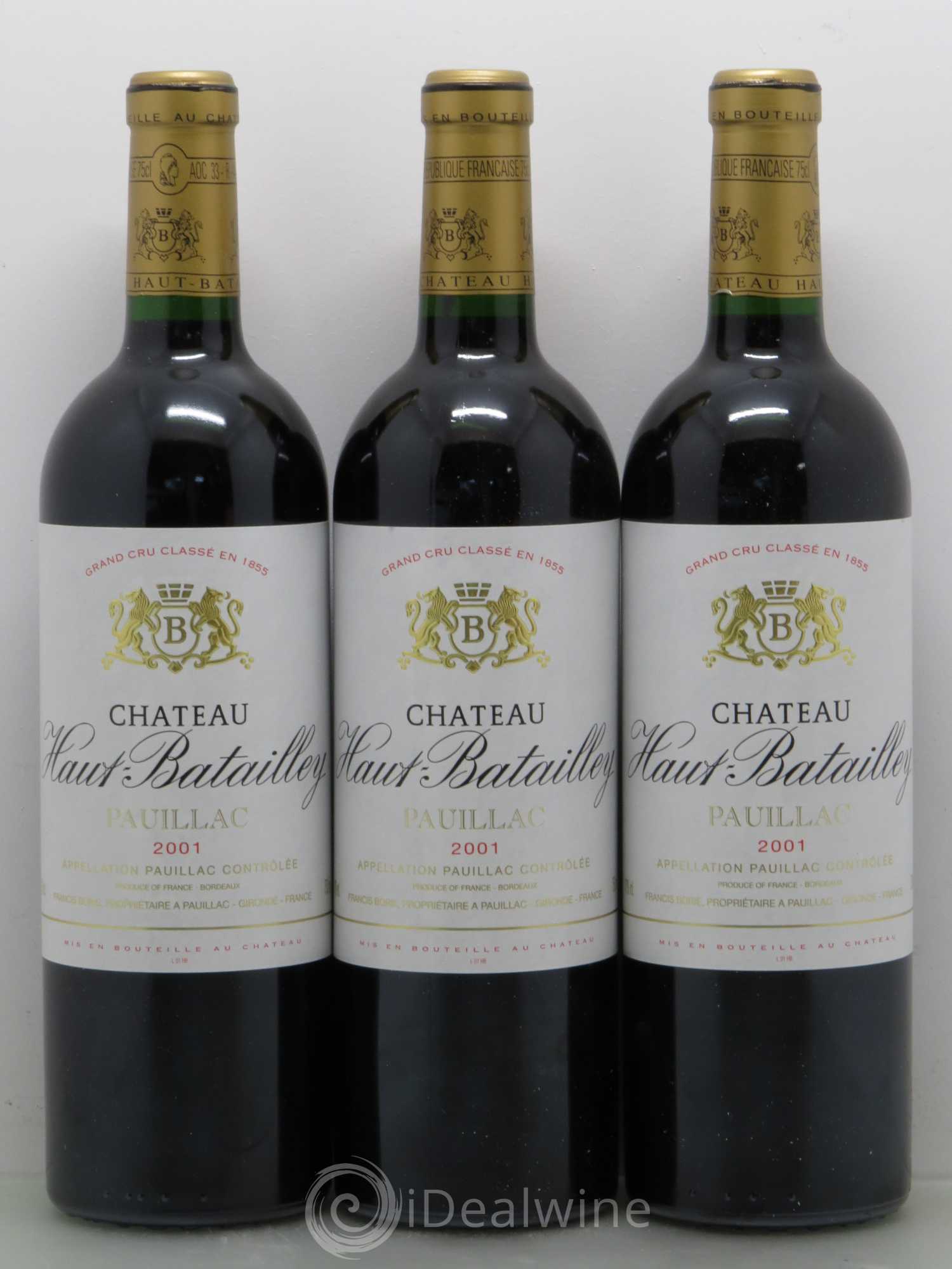 Château Haut Batailley 5ème Grand Cru Classé 2001 - Lot de 12 bouteilles - 1