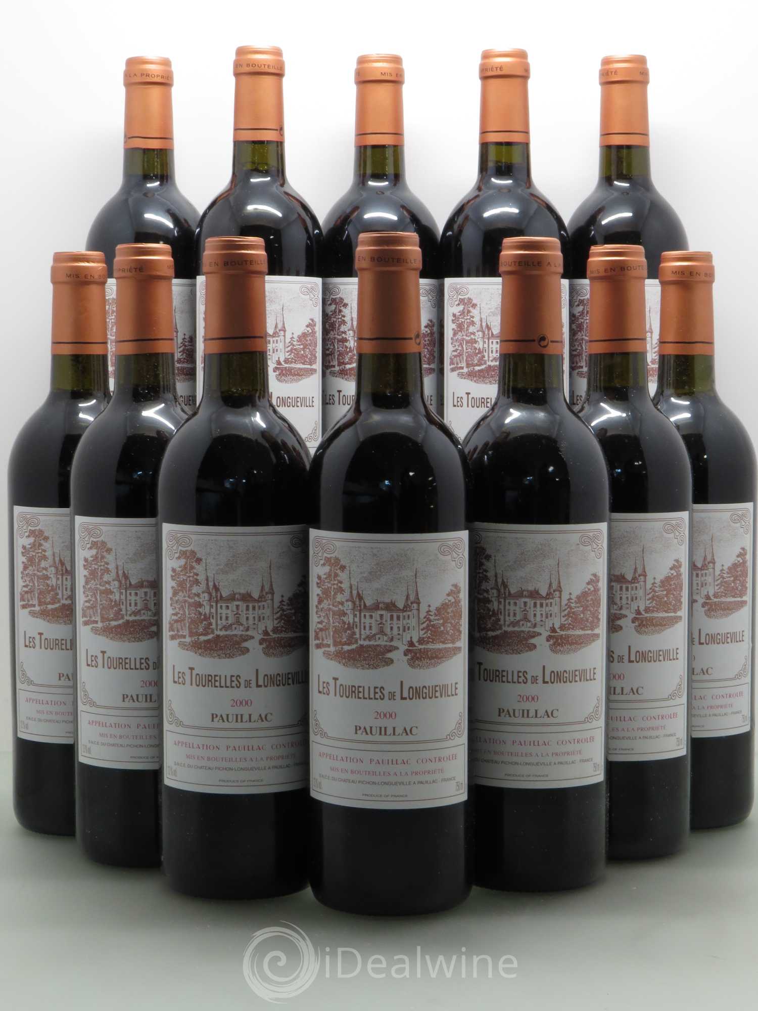 Les Tourelles de Longueville Second Vin 2000 - Lot de 12 bouteilles - 0