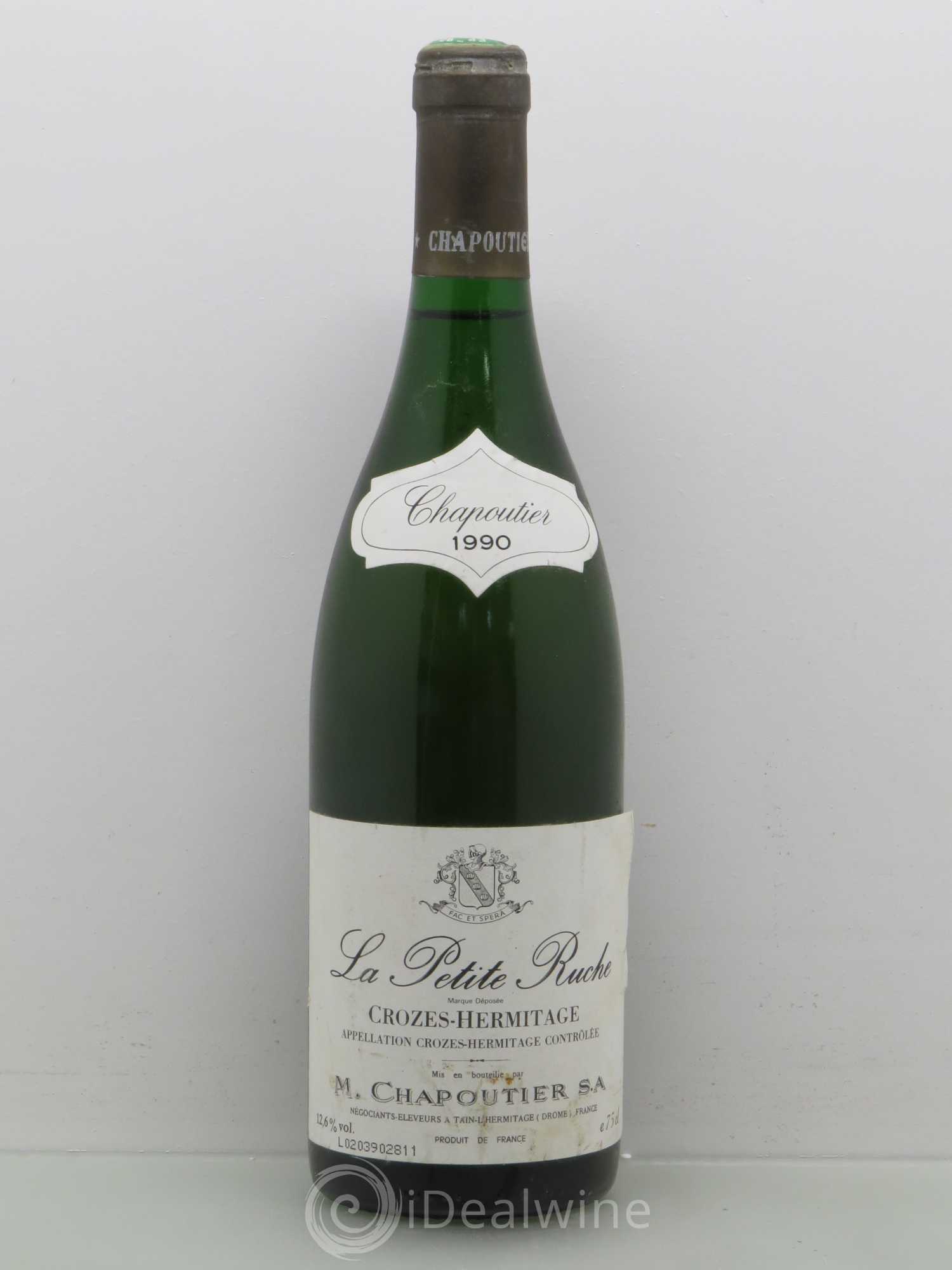Crozes-Hermitage La Petite Ruche Chapoutier Negociant 1990 - Posten von 1 Flasche - 0