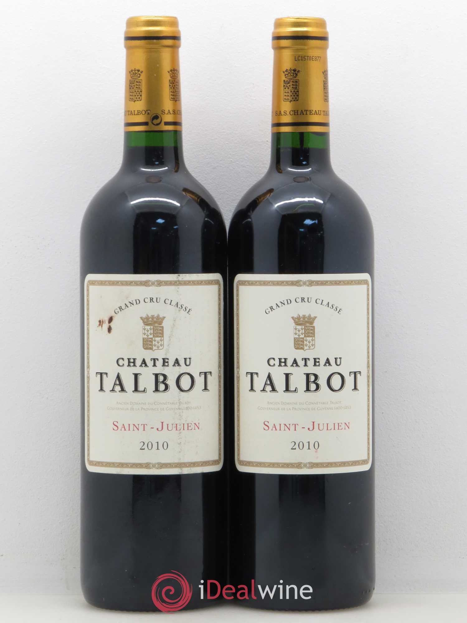 Château Talbot 4ème Grand Cru Classé 2010 - Lot de 2 bouteilles - 0