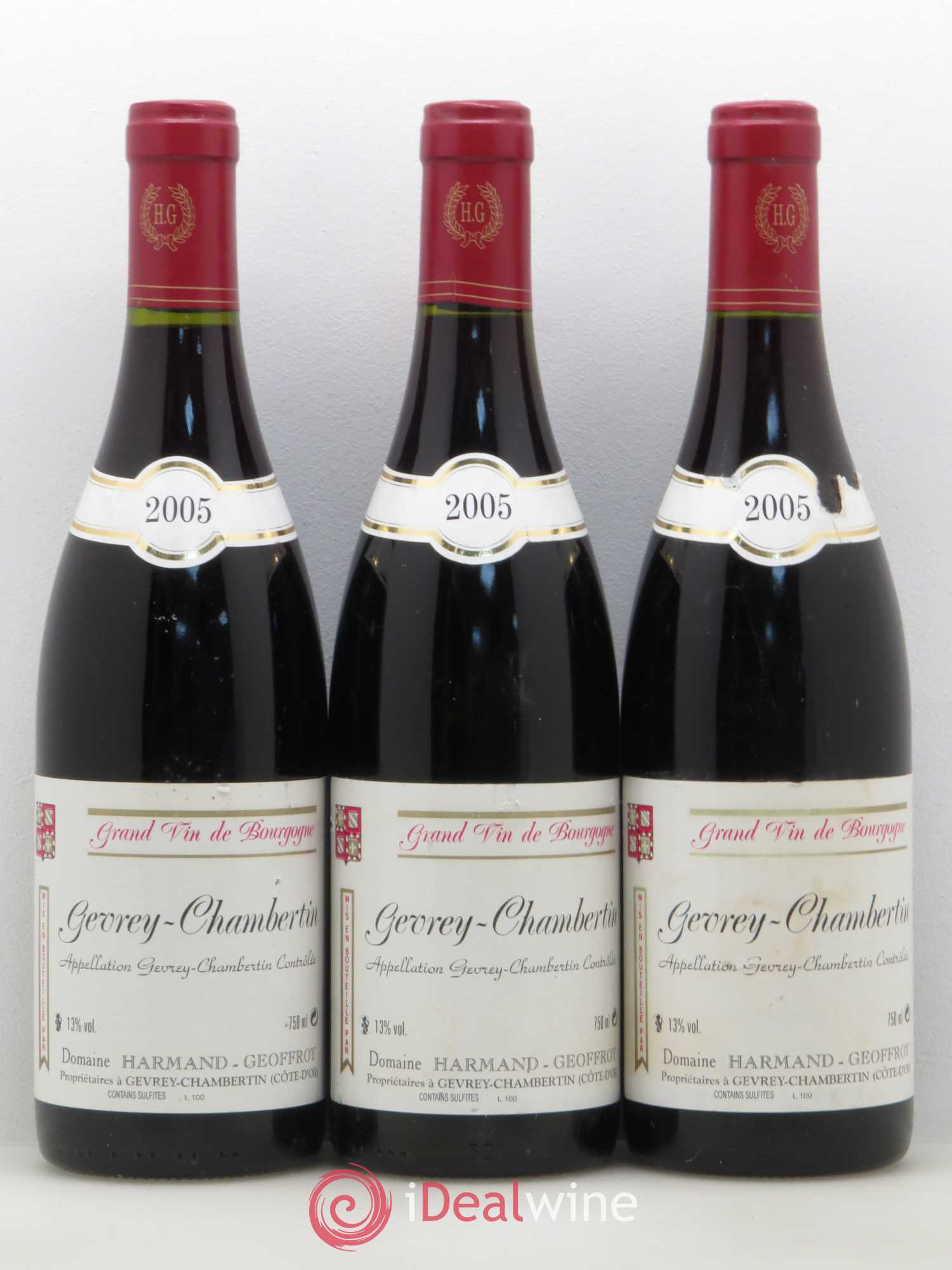 Gevrey-Chambertin Harmand-Geoffroy (Domaine) 2005 - Lot de 3 bouteilles - 0