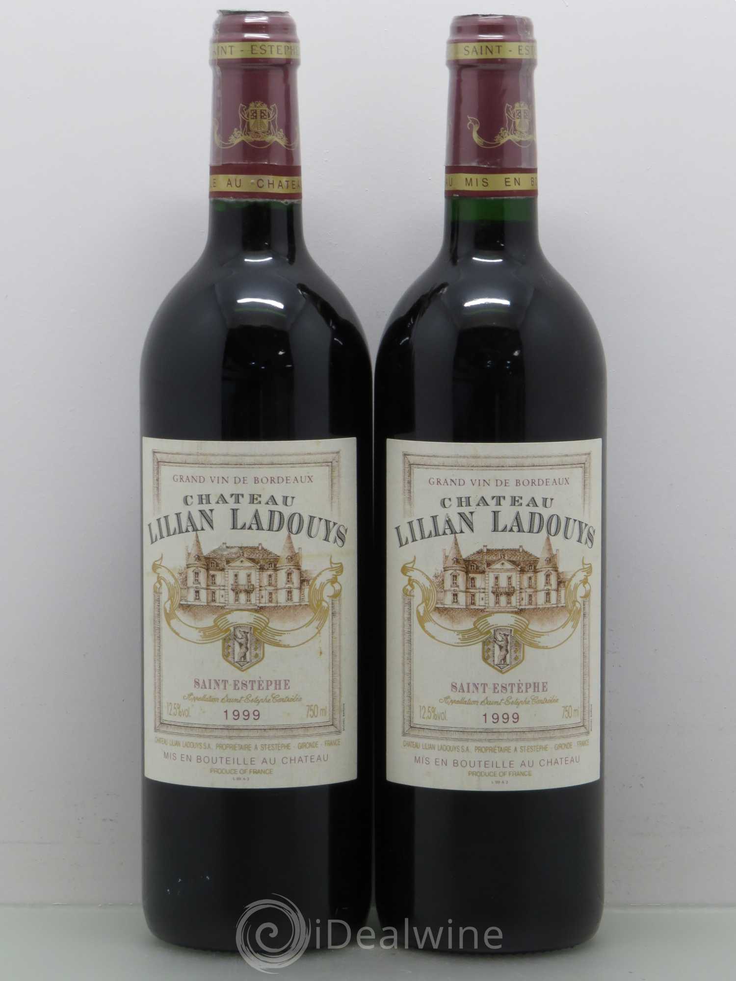 Château Lilian Ladouys Cru Bourgeois 1999 - Lot de 2 bouteilles - 0