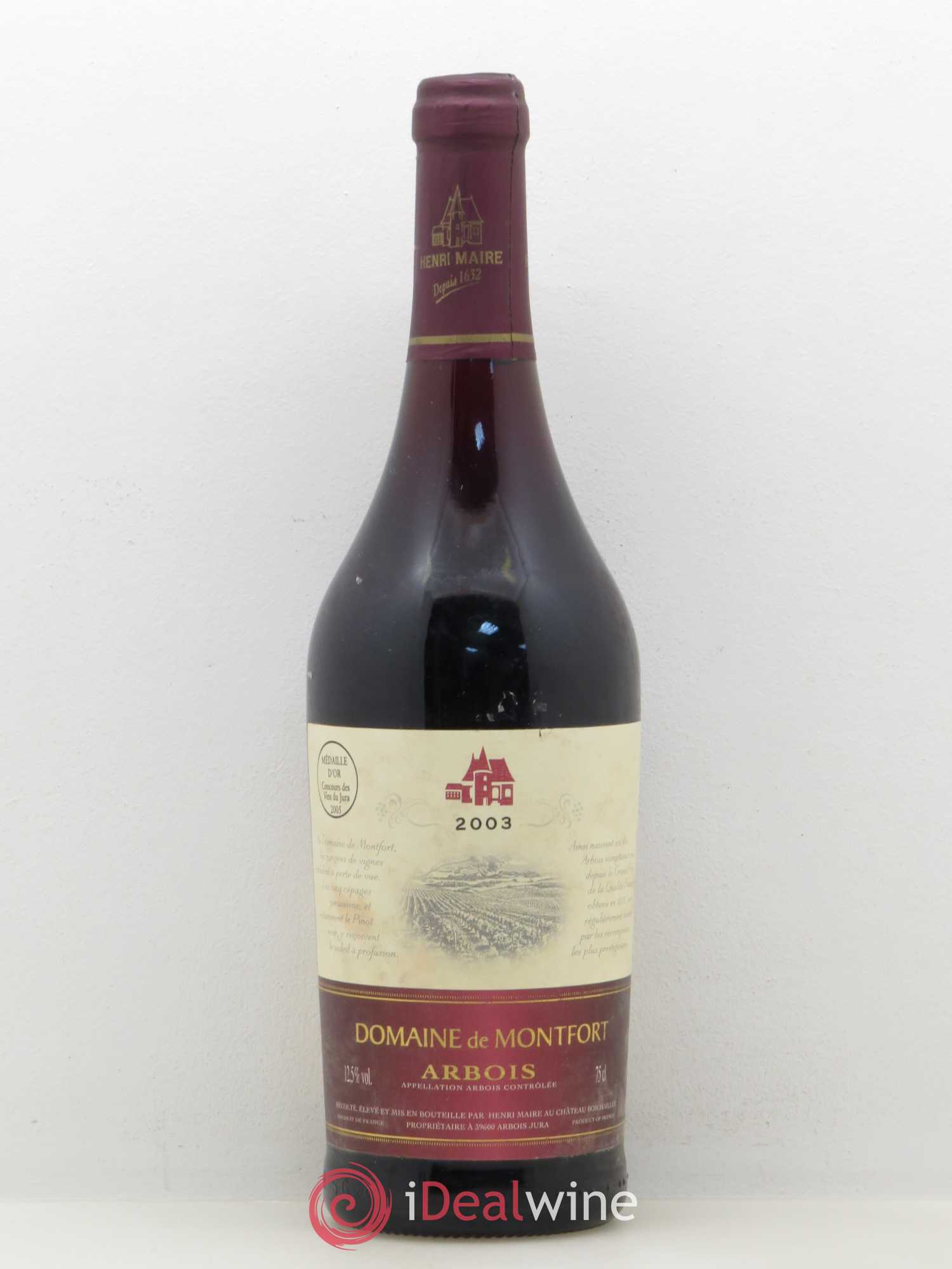 Arbois Domaine de Montfort Henri Maire 2003 - Posten von 1 Flasche - 0