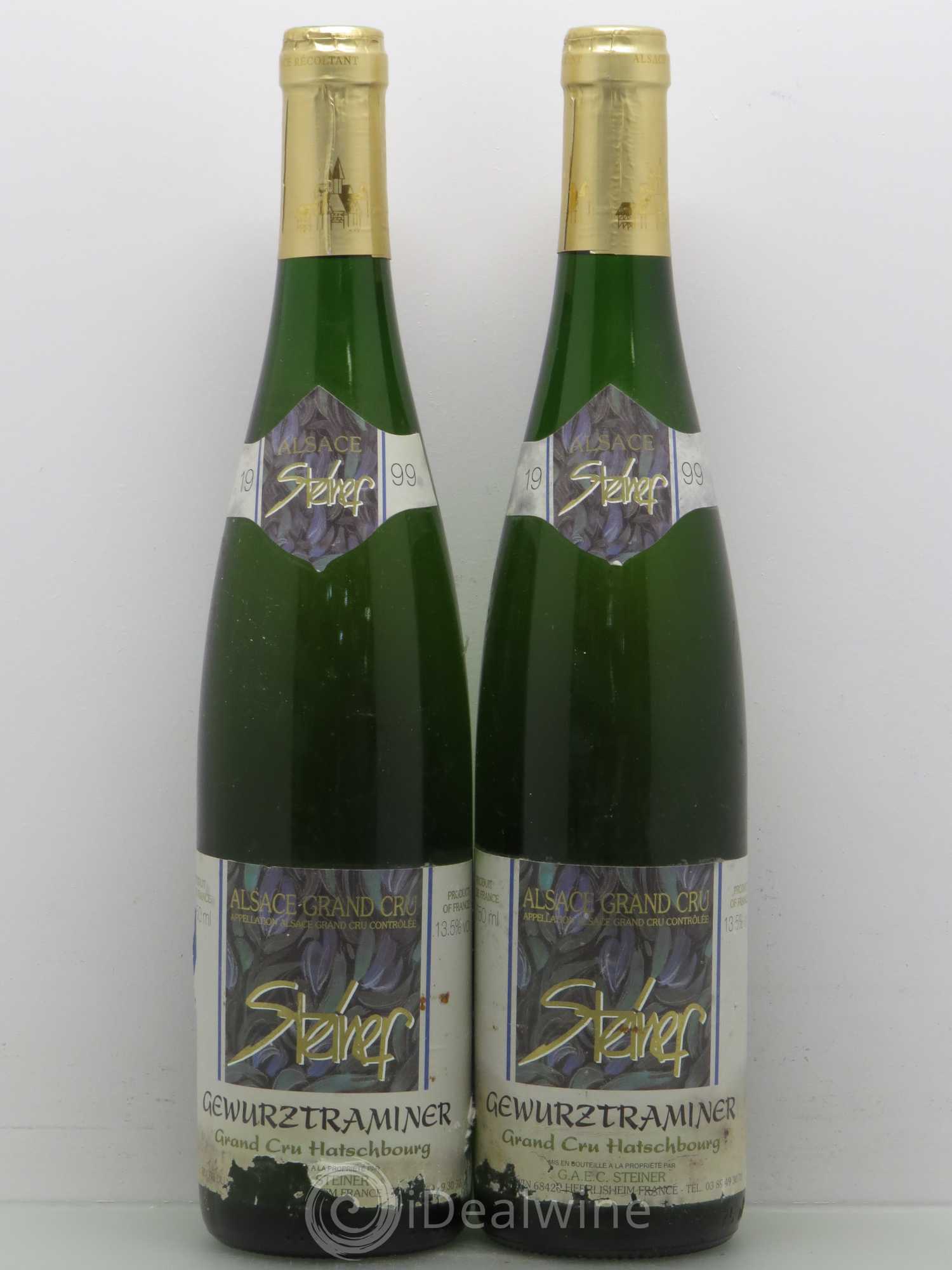 Gewurztraminer Grand Cru Hatschbourg Steiner (sans prix de réserve) 1999 - Posten von 2 Flaschen - 0