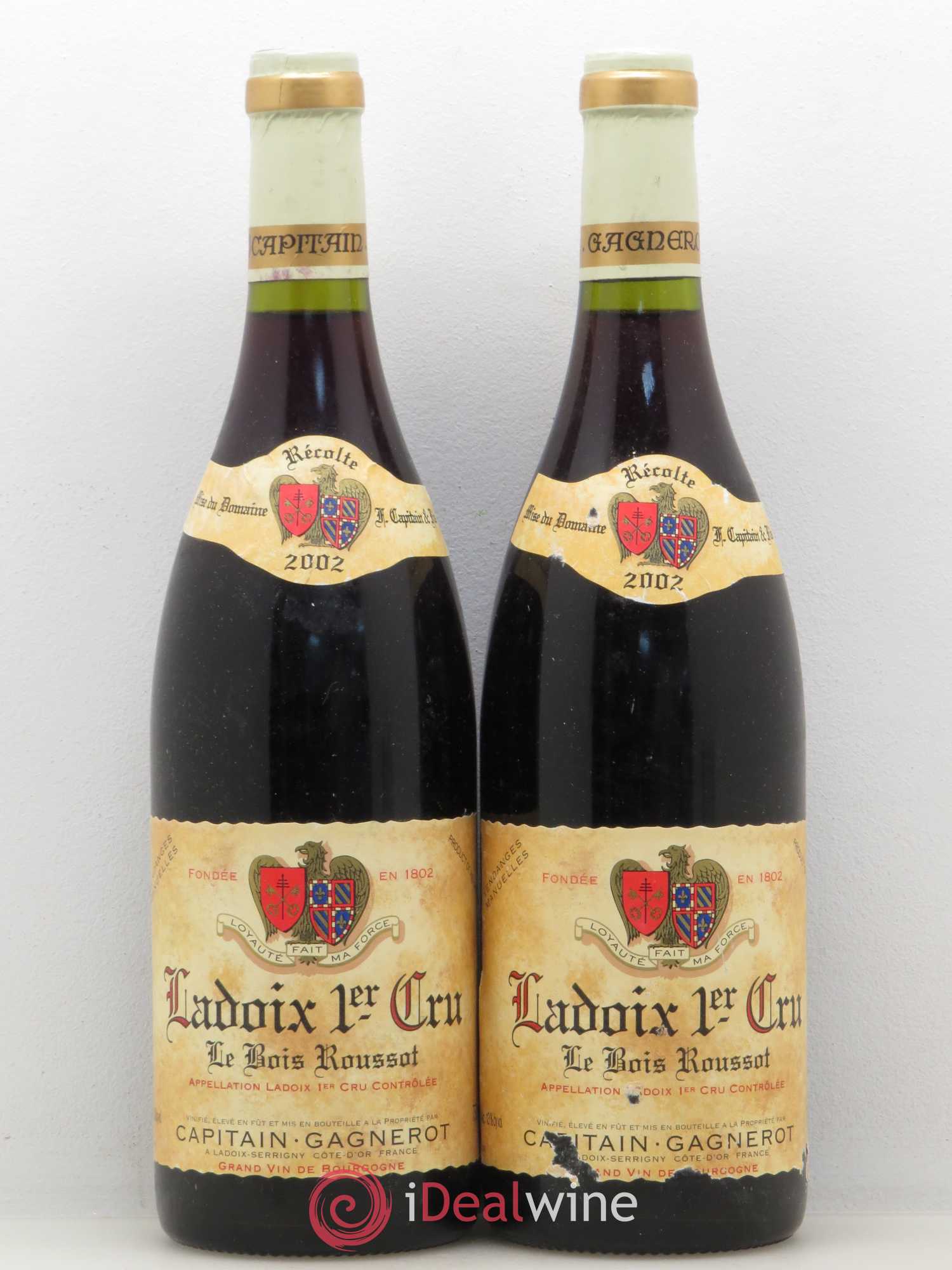Ladoix 1er Cru Le Bois Roussot Domaine Capitain Gagnerot 2002 - Posten von 2 Flaschen - 0