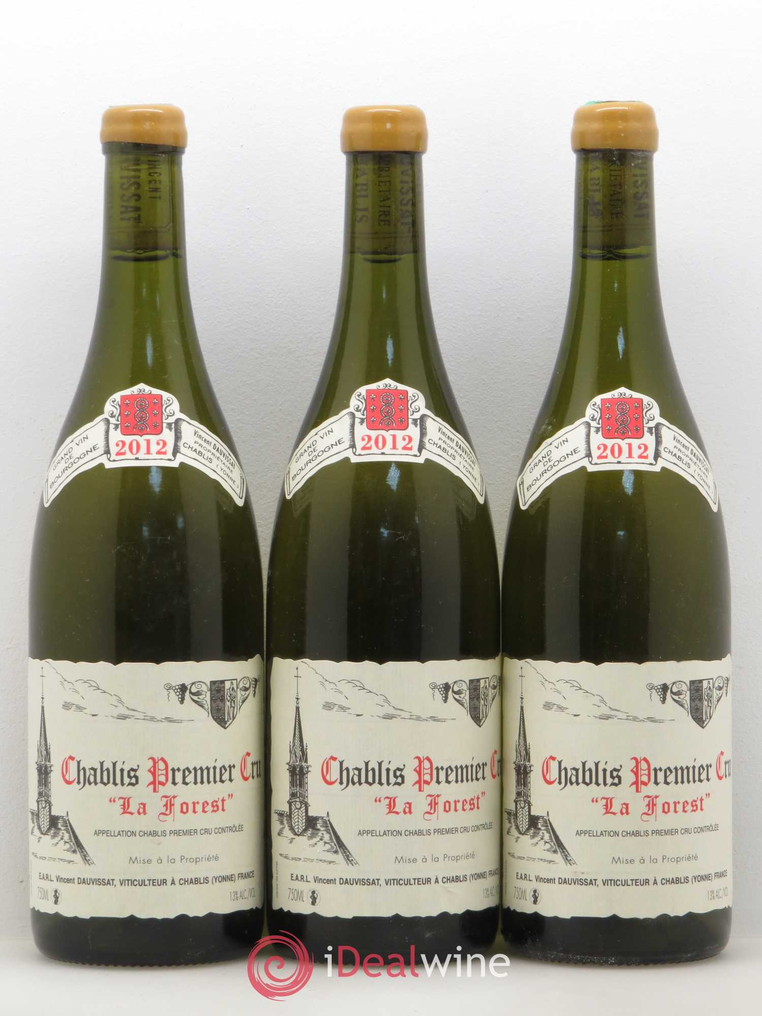 Chablis 1er Cru La Forest Vincent Dauvissat (Domaine) 2012 - Lot de 3 bouteilles - 0