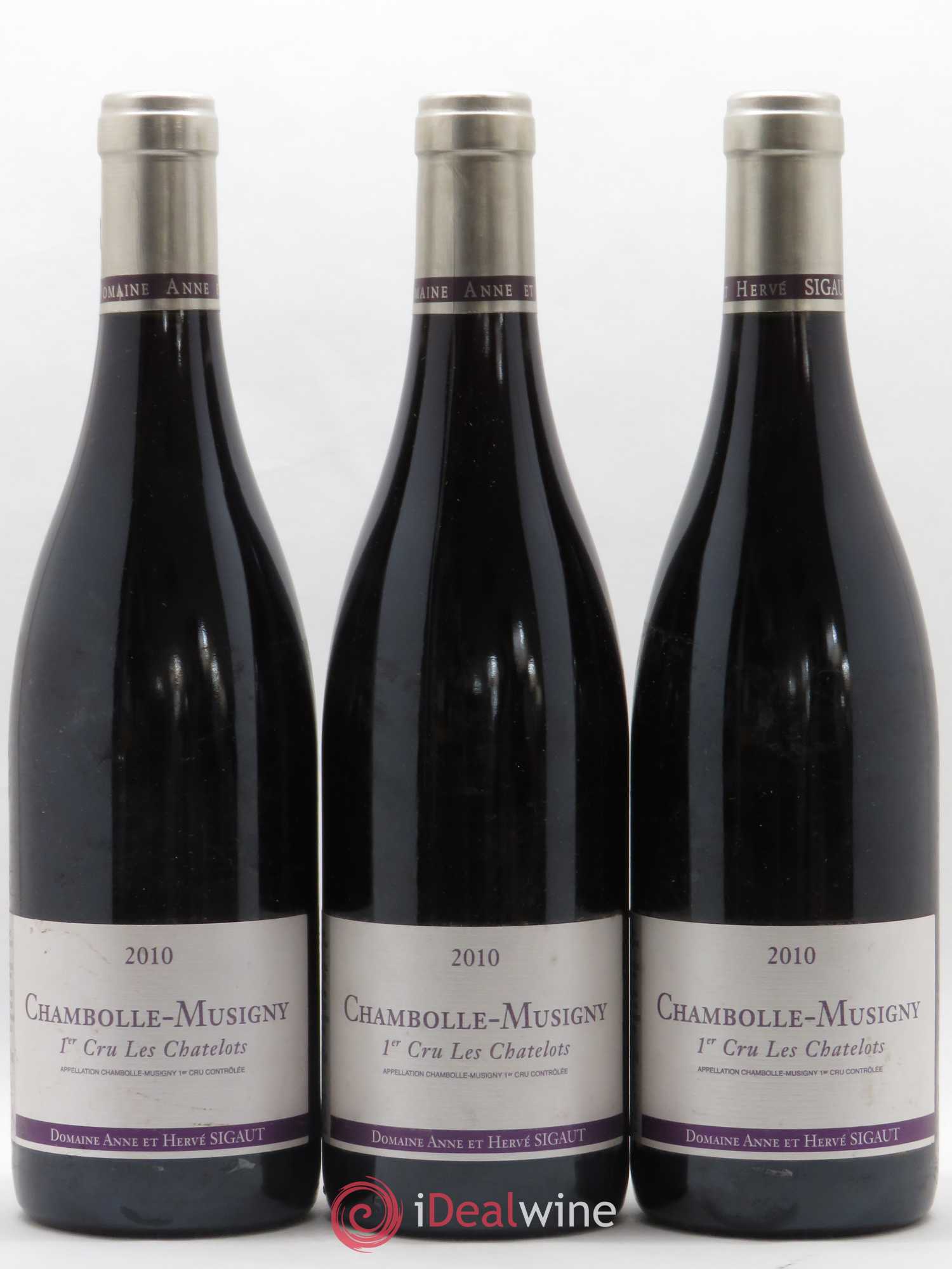 Chambolle-Musigny 1er Cru Les Chatelots Sigaut 2010 - Posten von 3 Flaschen - 0