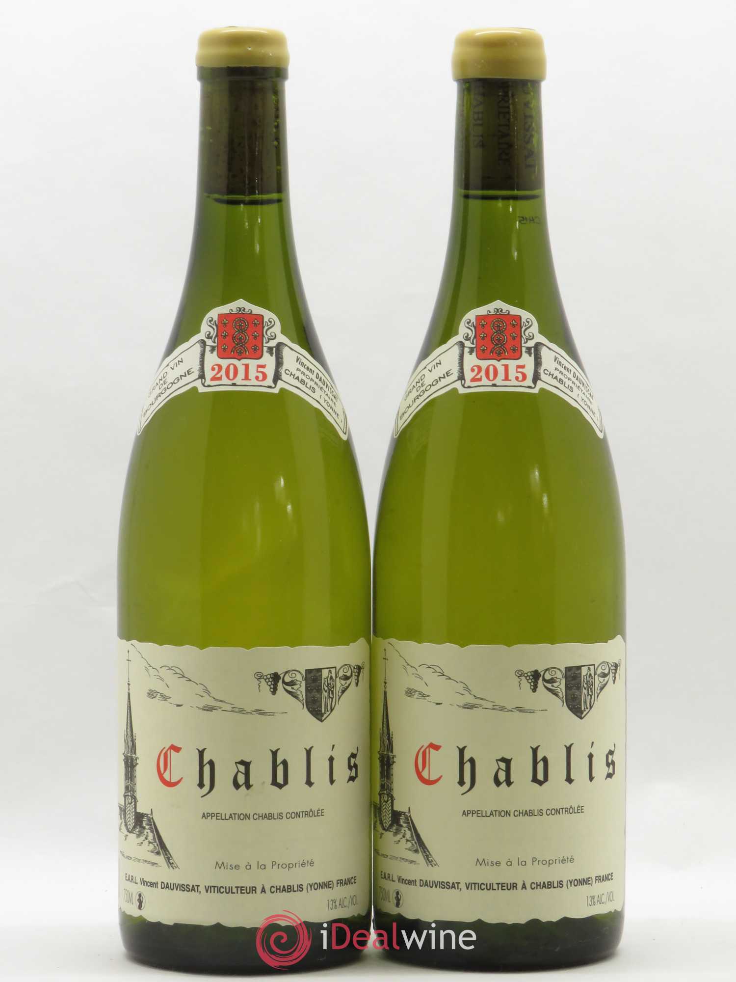 Chablis Vincent Dauvissat (Domaine) 2015 - Posten von 2 Flaschen - 0