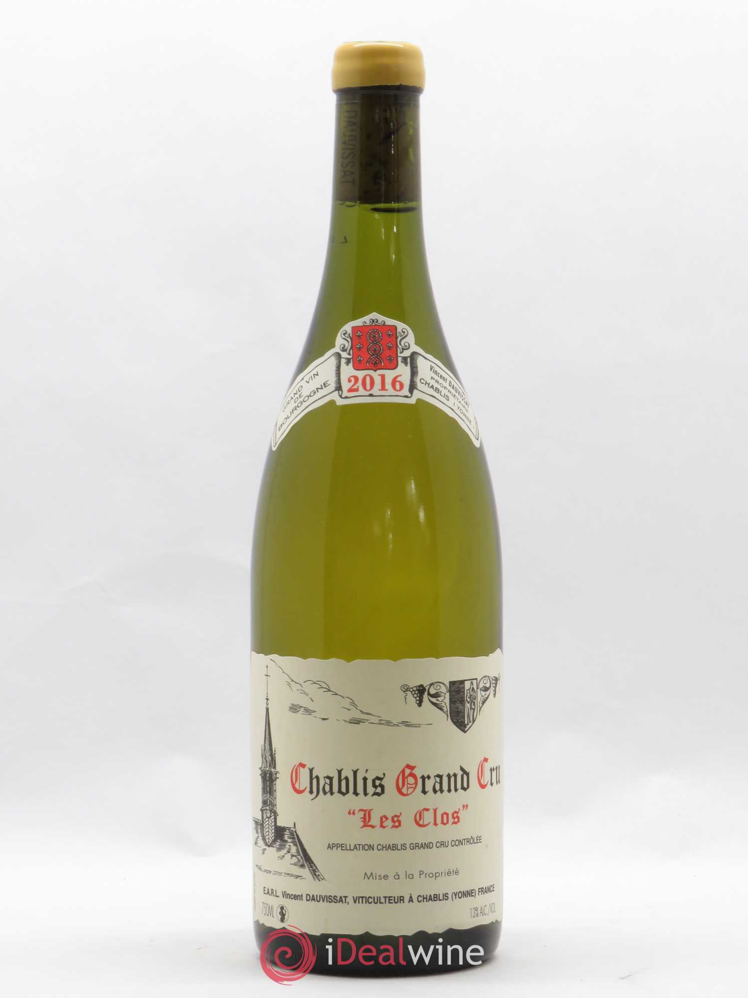Chablis Grand Cru Les Clos Vincent Dauvissat (Domaine) 2016 - Lot de 1 bouteille - 0