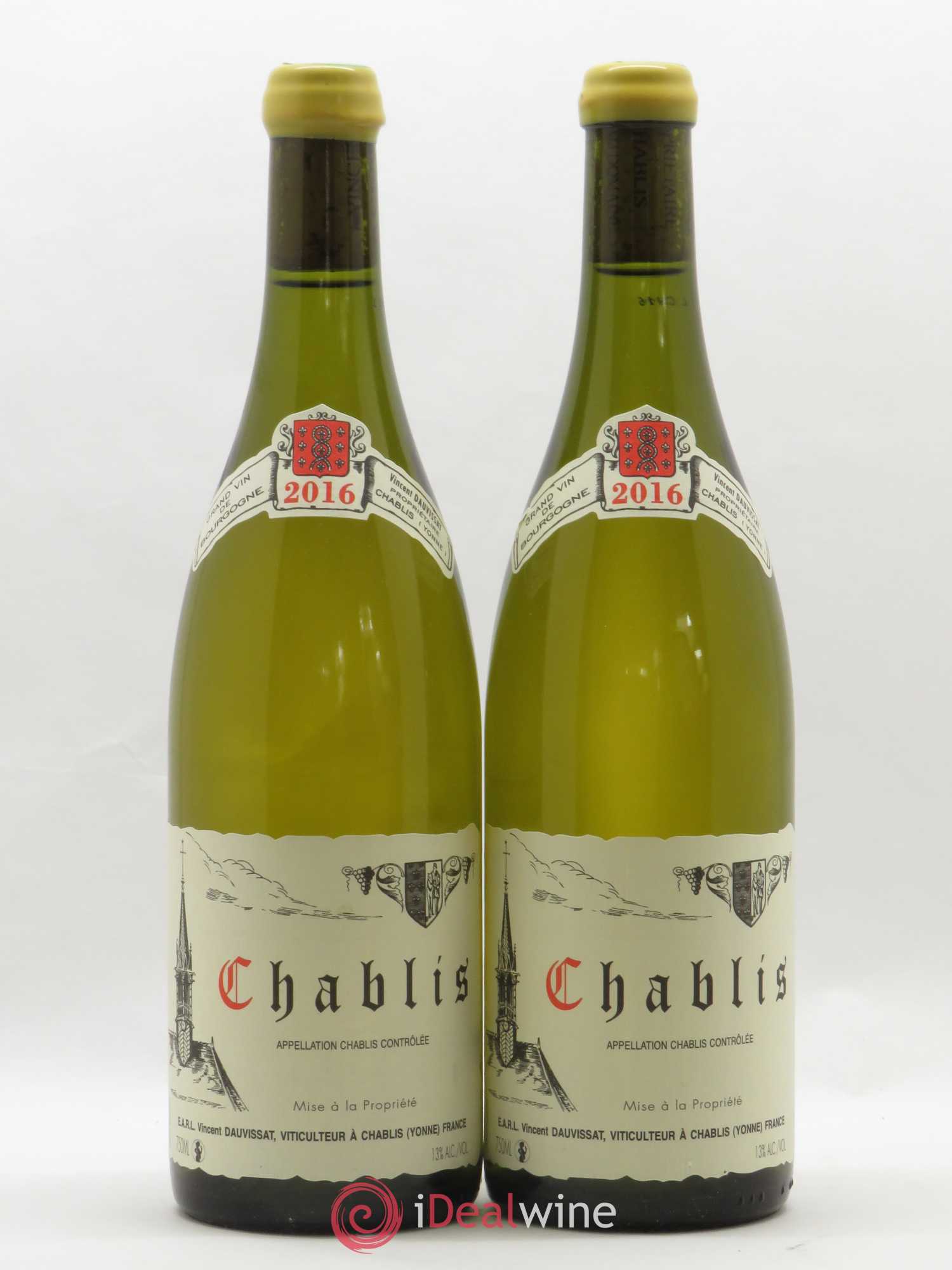 Chablis Vincent Dauvissat (Domaine) 2016 - Lot de 2 bouteilles - 0