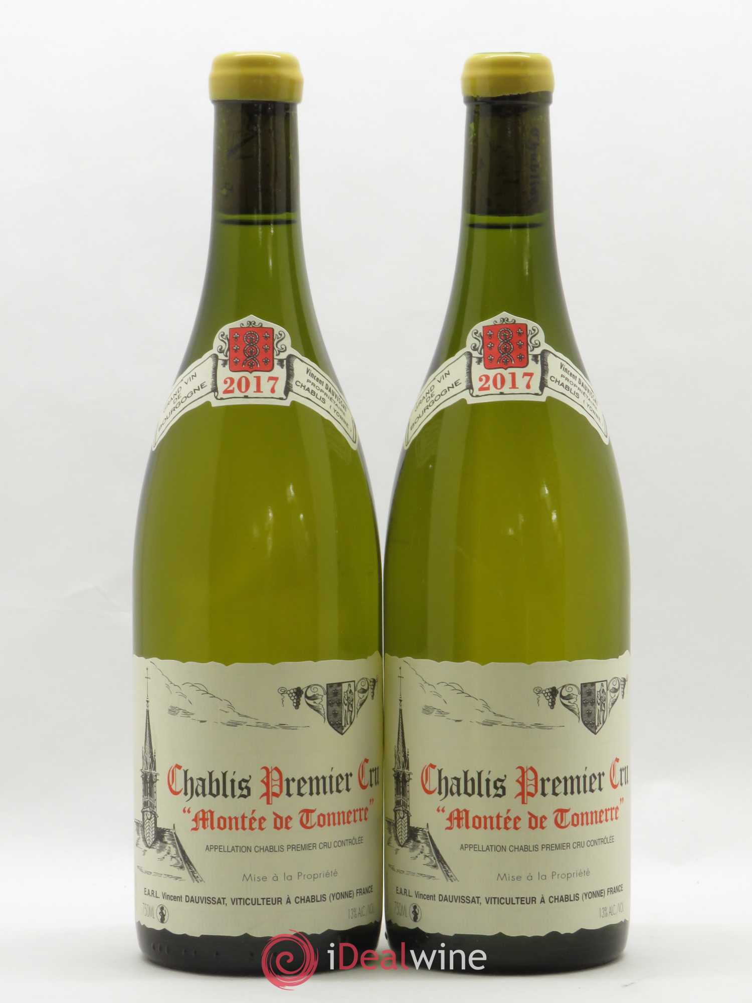 Chablis 1er Cru Montée de Tonnerre Vincent Dauvissat (Domaine) 2017 - Lot de 2 bouteilles - 0