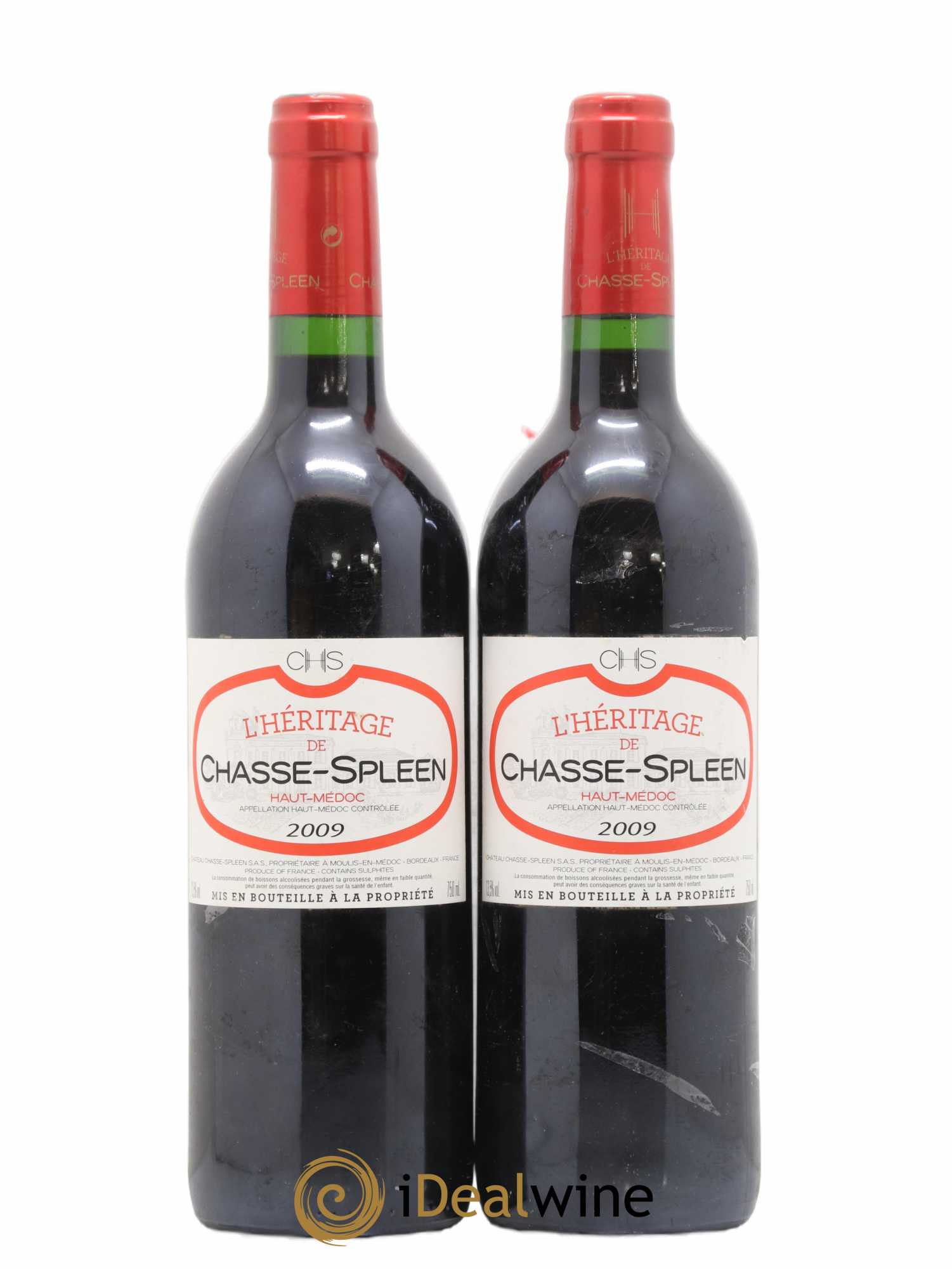 Héritage (Ermitage) de Chasse Spleen 2009 - Lot de 2 bouteilles - 0