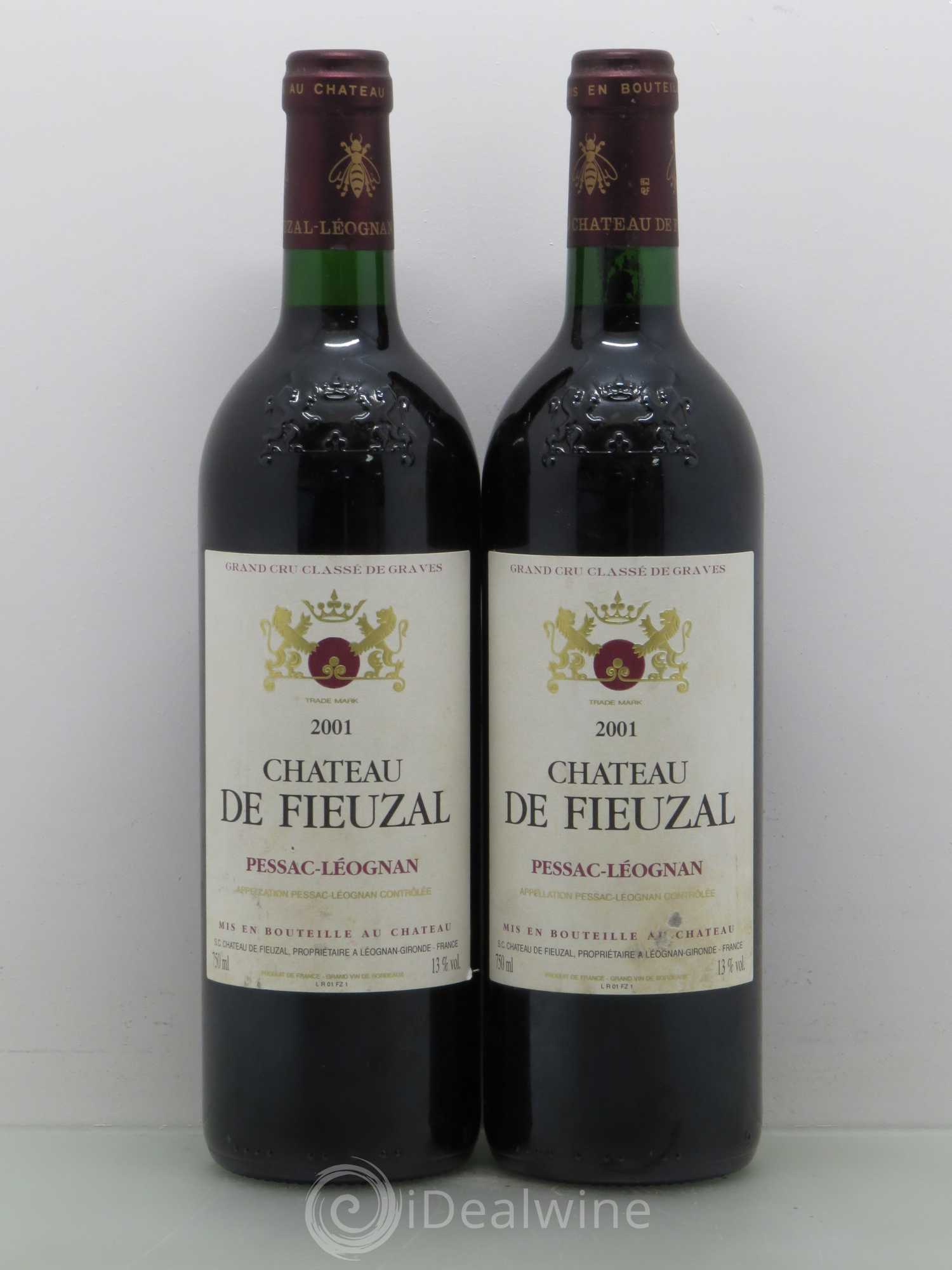 Château de Fieuzal Cru Classé de Graves 2001 - Lot de 2 bouteilles - 0