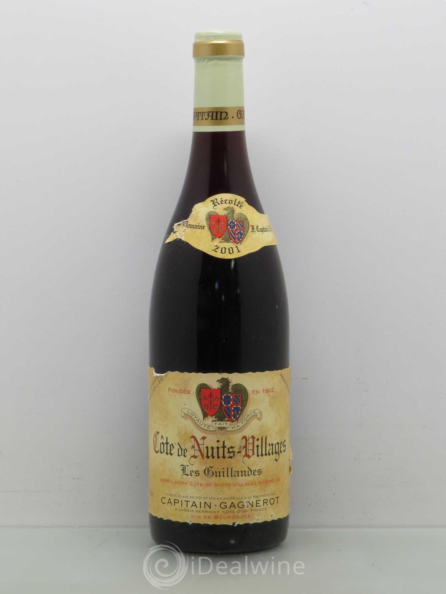 Côte de Nuits-Villages Les Guillandes Domaine Capitain 2001 - Posten von 1 Flasche - 0