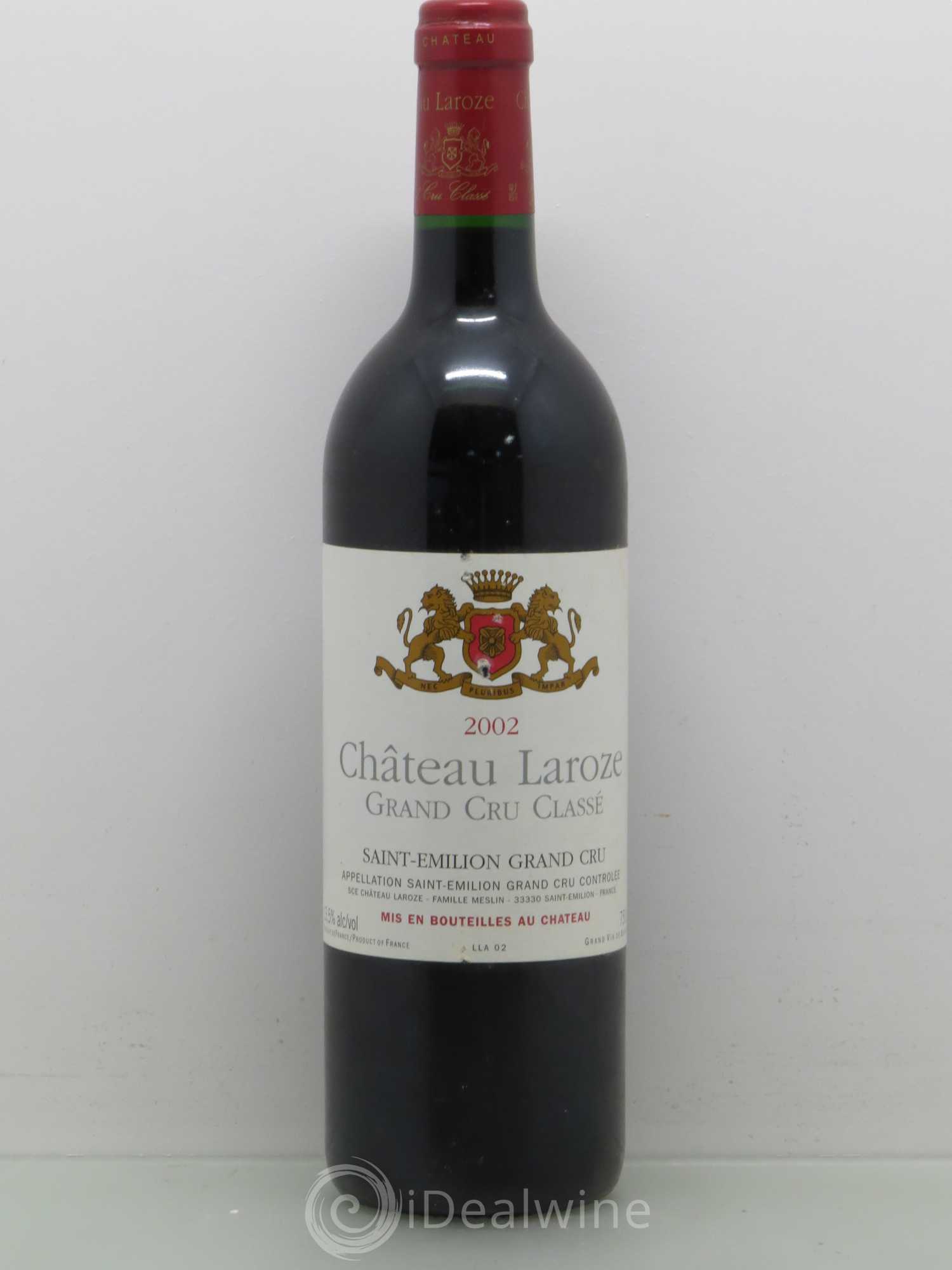 Château Laroze Grand Cru Classé 2002 - Lot de 1 bouteille - 0