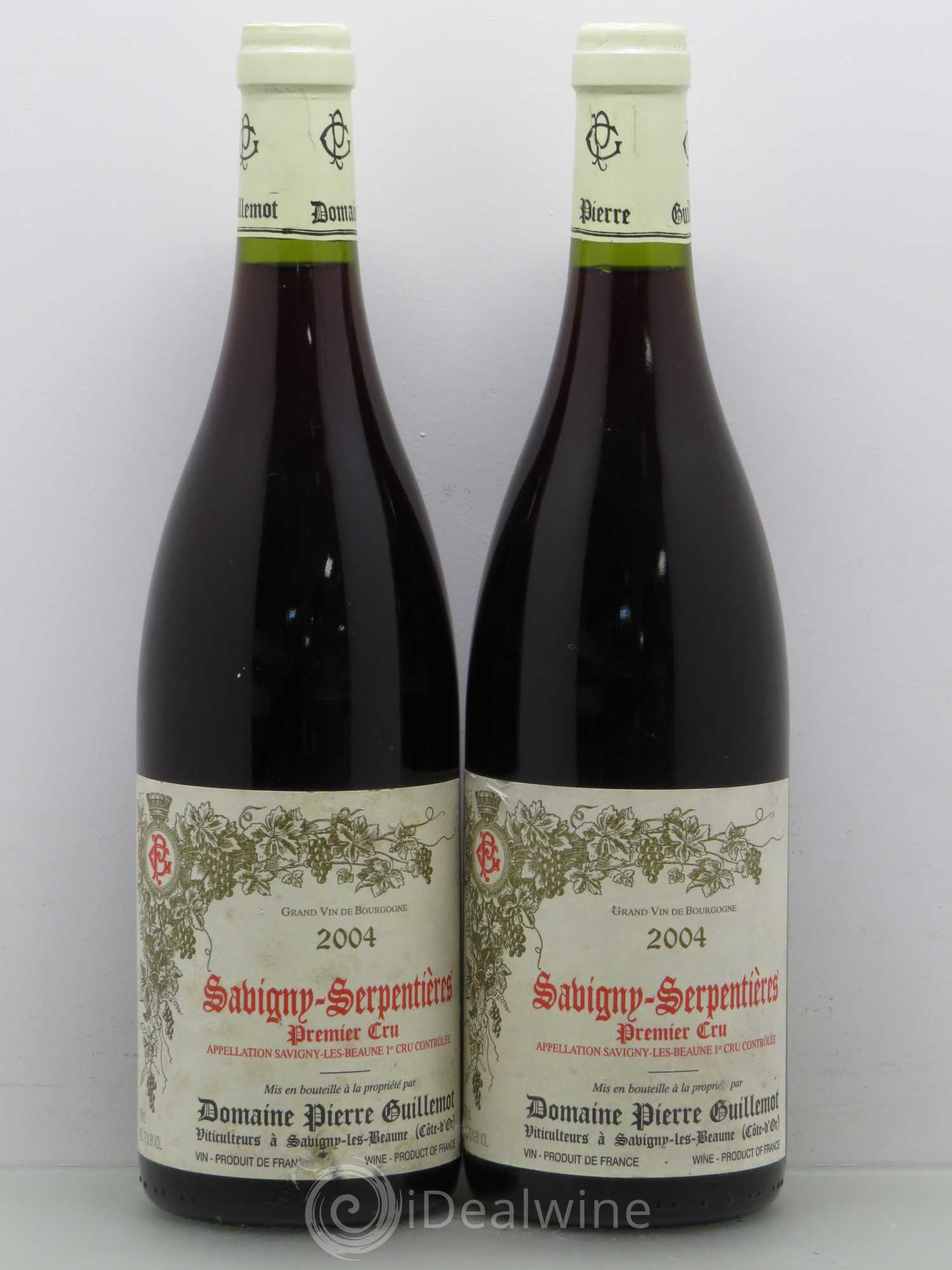 Savigny-lès-Beaune 1er Cru Serpentieres Domaine Pierre Guillemot 2004 - Posten von 2 Flaschen - 0