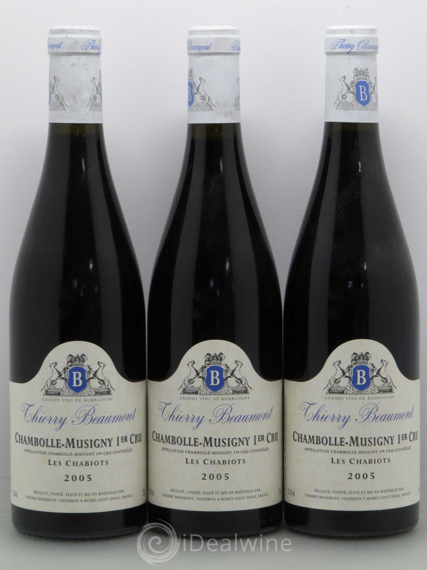 Chambolle-Musigny 1er Cru Les Chabiots Domaine Des Beaumont 2005 - Posten von 3 Flaschen - 0
