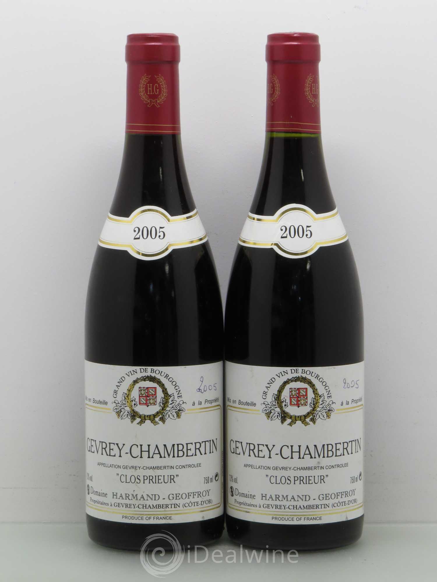 Gevrey-Chambertin Clos Prieur Domaine Harmand Geoffroy 2005 - Posten von 2 Flaschen - 0