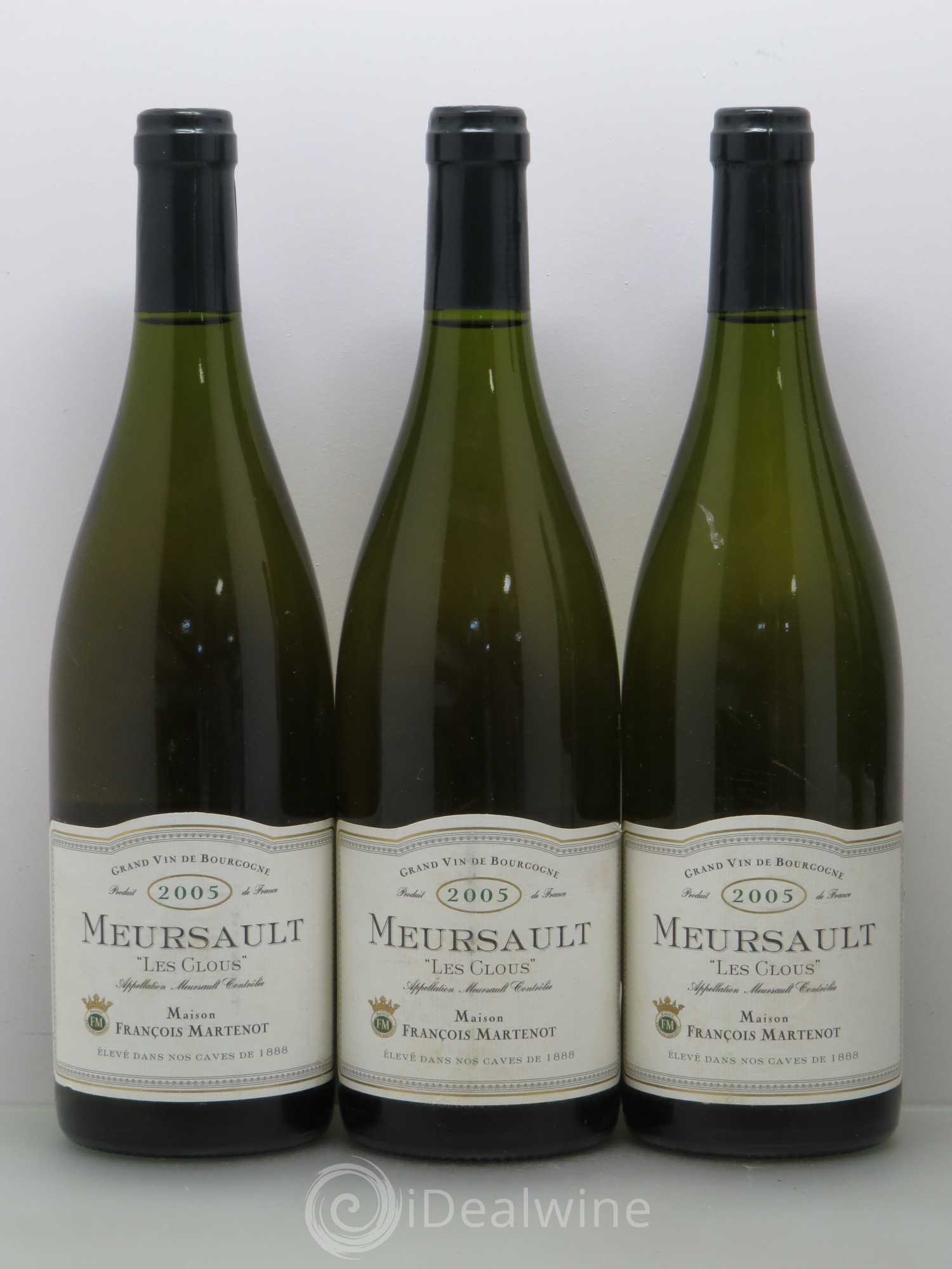 Meursault Les Glous Maison François Martenot 2005 - Lot de 5 bouteilles - 1