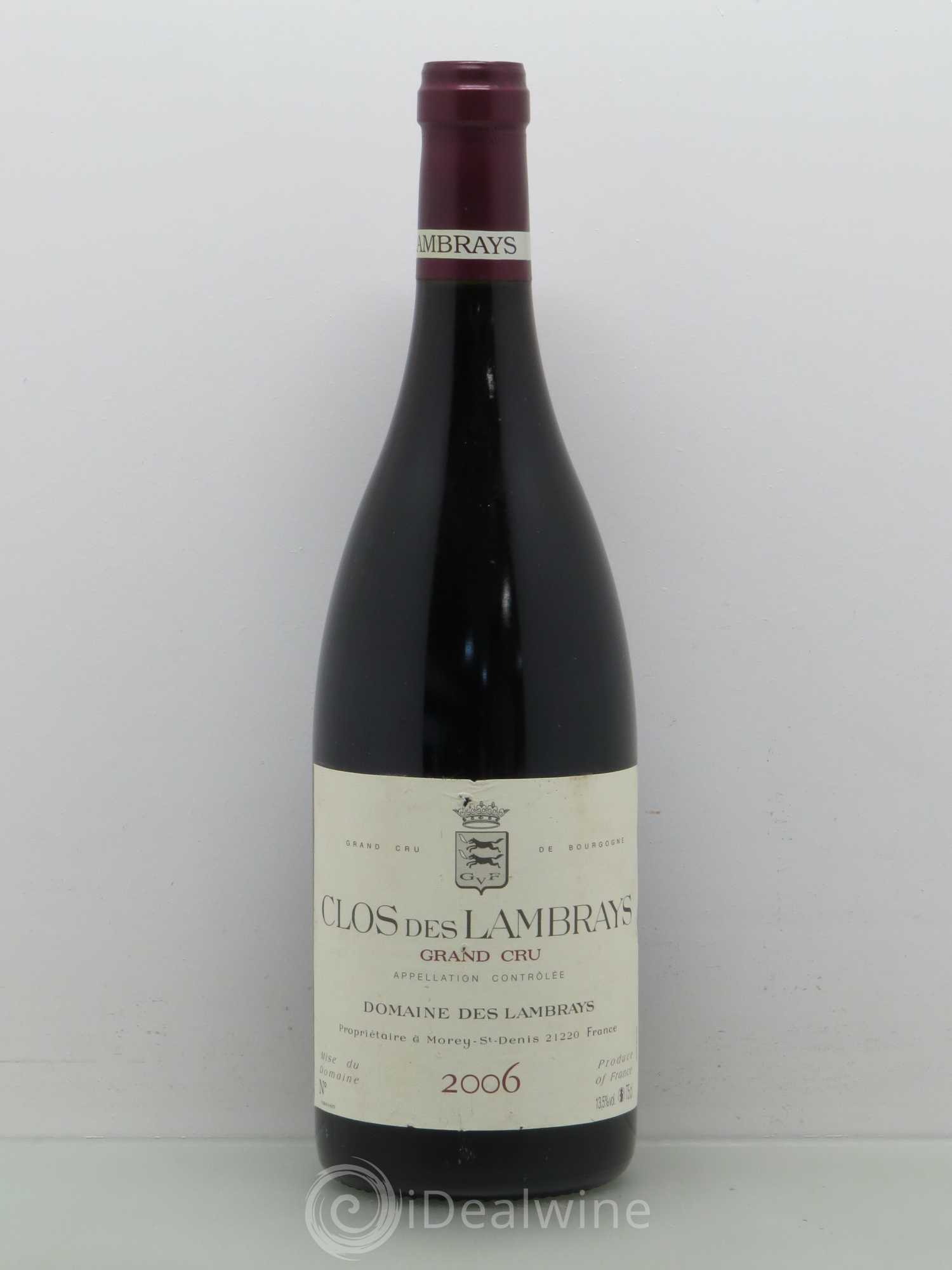 Clos des Lambrays Grand Cru Domaine des Lambrays 2006 - Lot de 1 bouteille - 0
