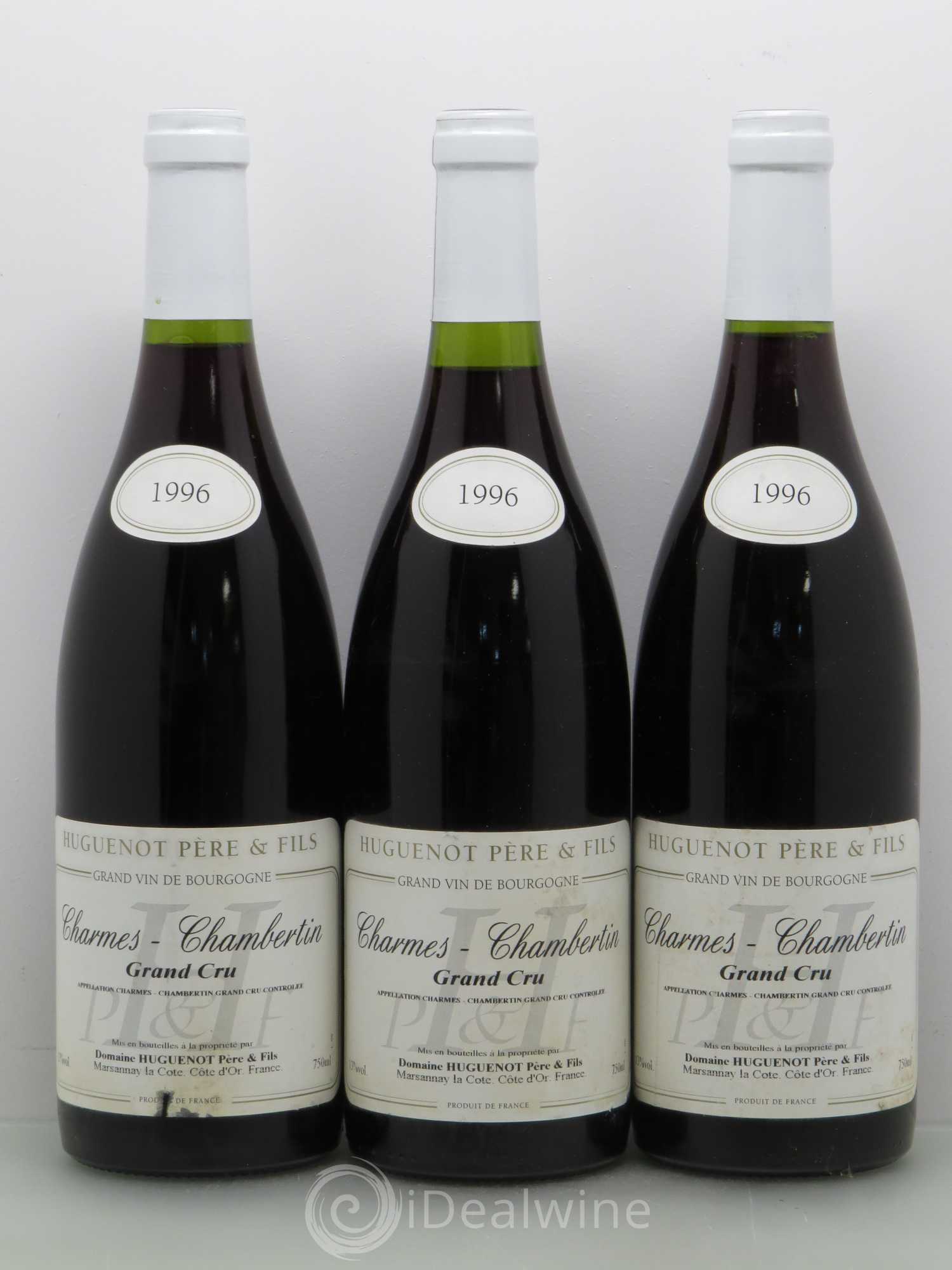 Charmes-Chambertin Grand Cru Domaine Huguenot Pere Et Fils 1996 - Posten von 3 Flaschen - 0