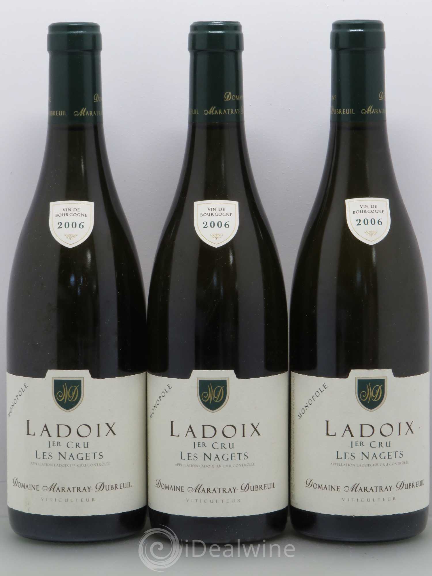 Ladoix 1er Cru Les Nagets Domaine Maratray Dubreuil 2006 - Posten von 6 Flaschen - 2