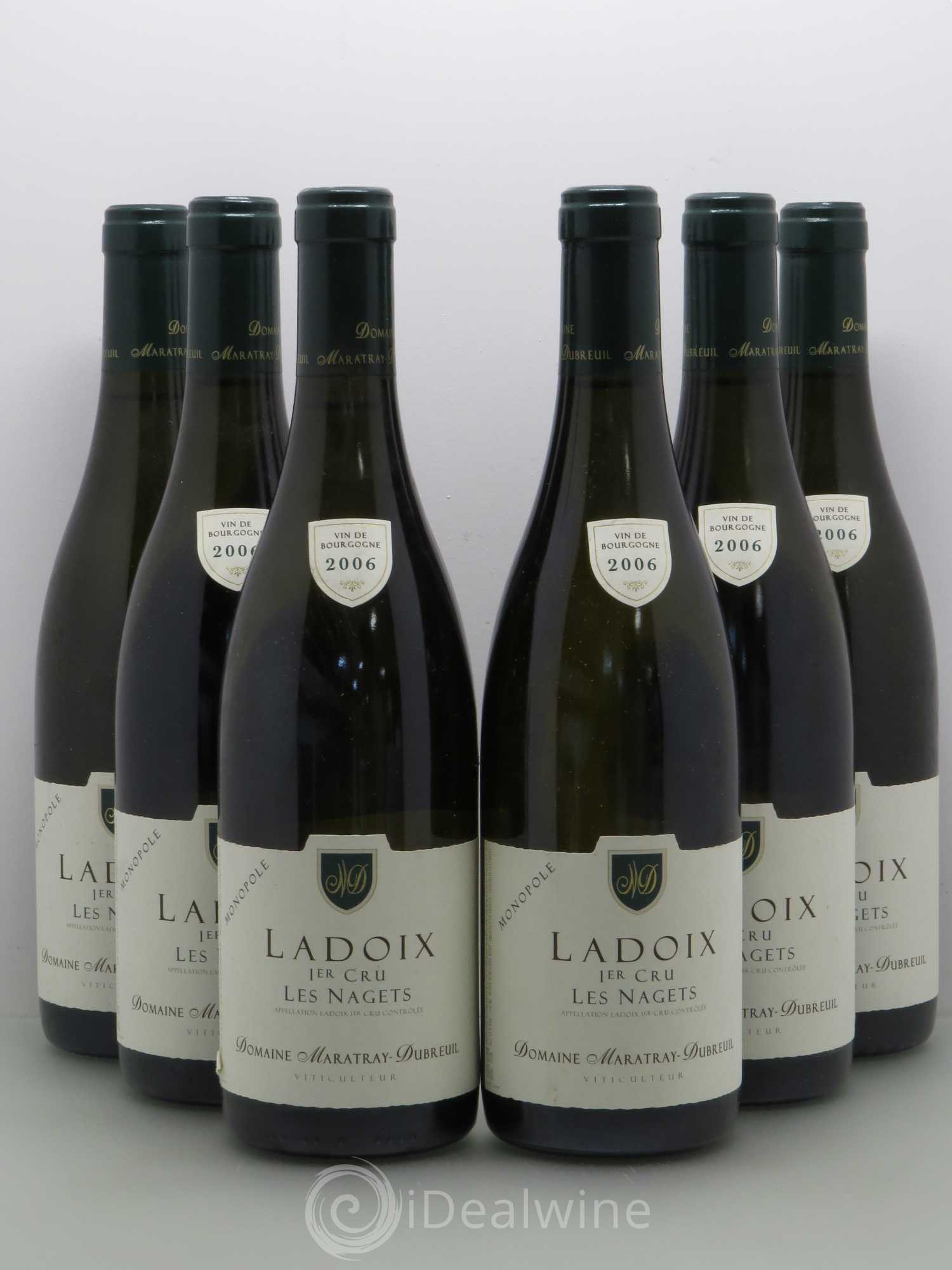 Ladoix 1er Cru Les Nagets Domaine Maratray Dubreuil 2006 - Posten von 6 Flaschen - 0