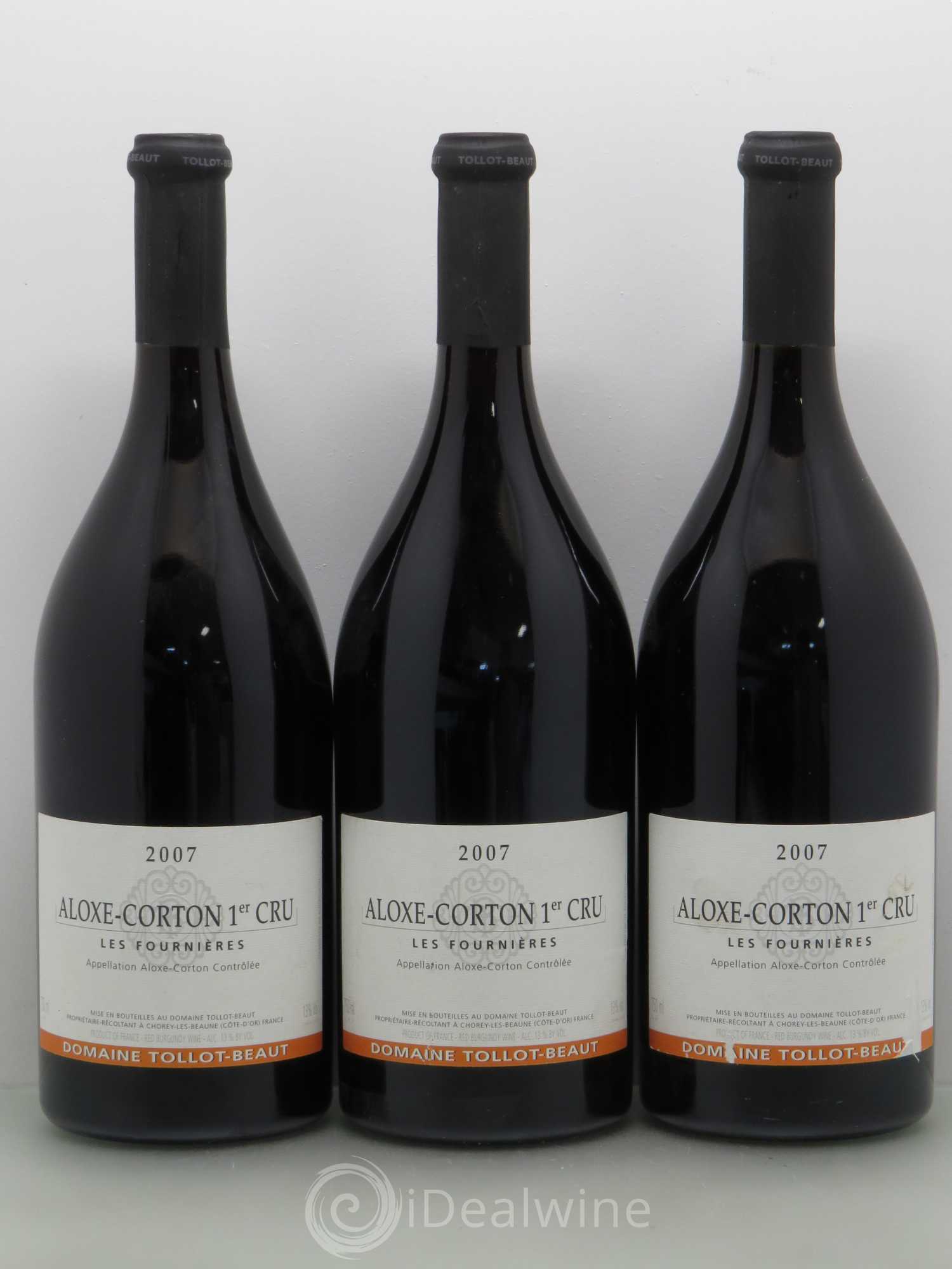 Aloxe-Corton 1er Cru Les Fournieres Tollot Beaut Et Fils 2007 - Posten von 3 Flaschen - 0
