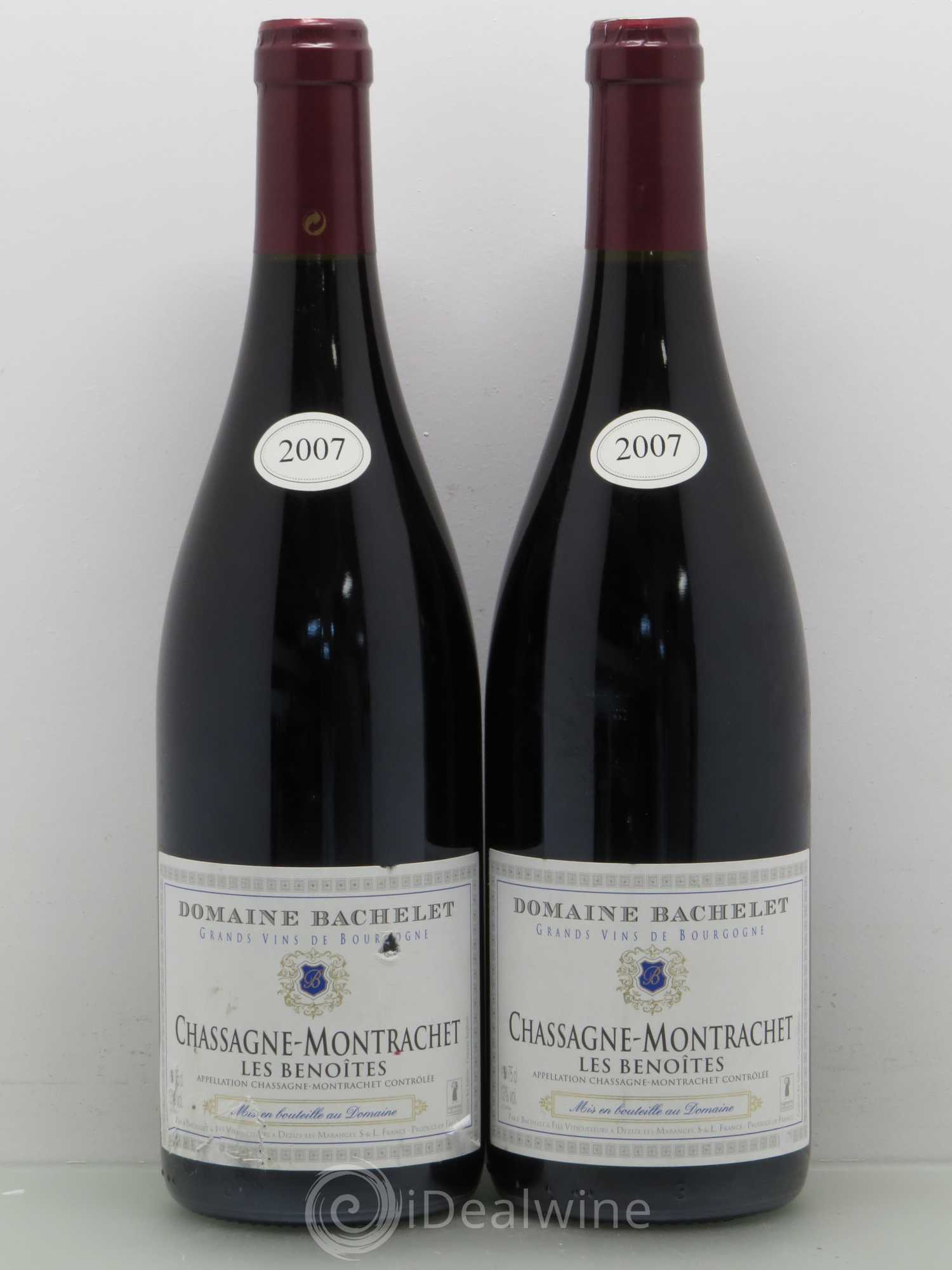Chassagne-Montrachet Les Benoîtes Domaine Bernard Bachelet 2007 - Posten von 2 Flaschen - 0