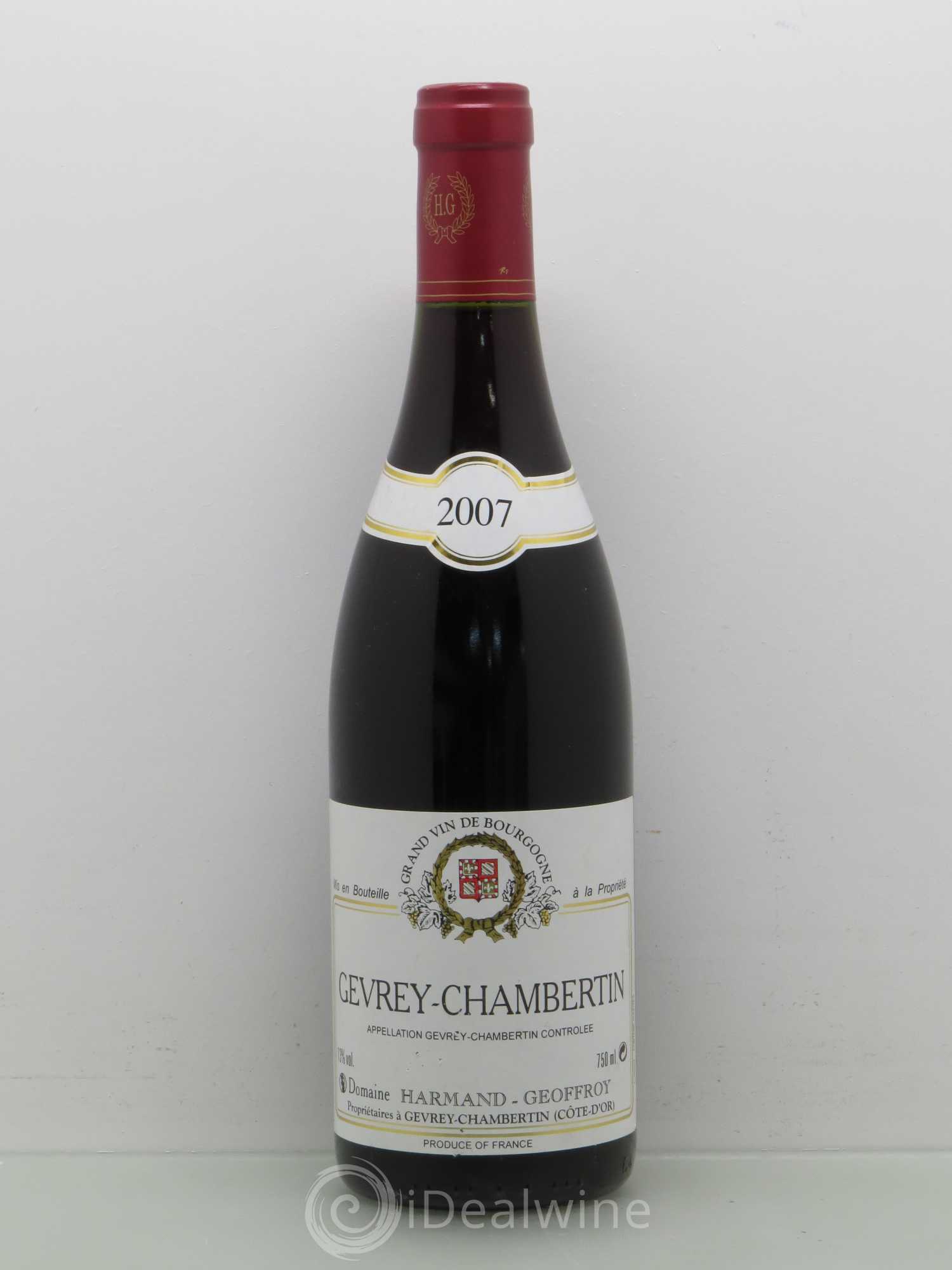Gevrey-Chambertin Domaine Harmand Geoffroy 2007 - Lot de 1 bouteille - 0