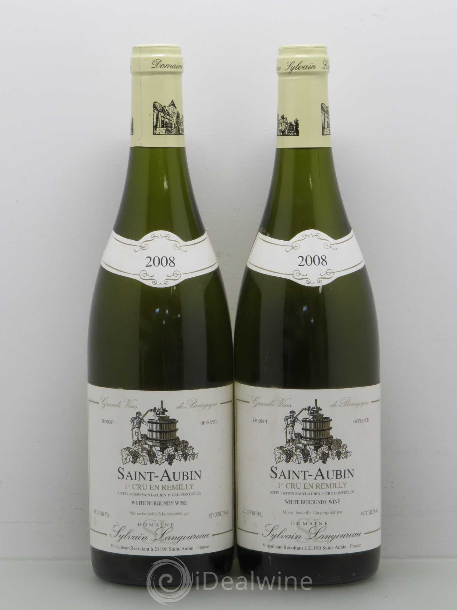 Saint-Aubin 1er Cru En Remilly Domaine Sylvain Langoureau 2008 - Posten von 2 Flaschen - 0
