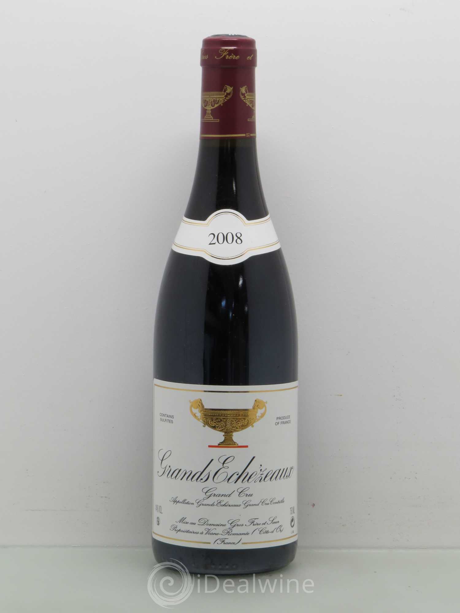 Grands-Echezeaux Grand Cru Domaine Gros 2008 - Lot de 1 bouteille - 0