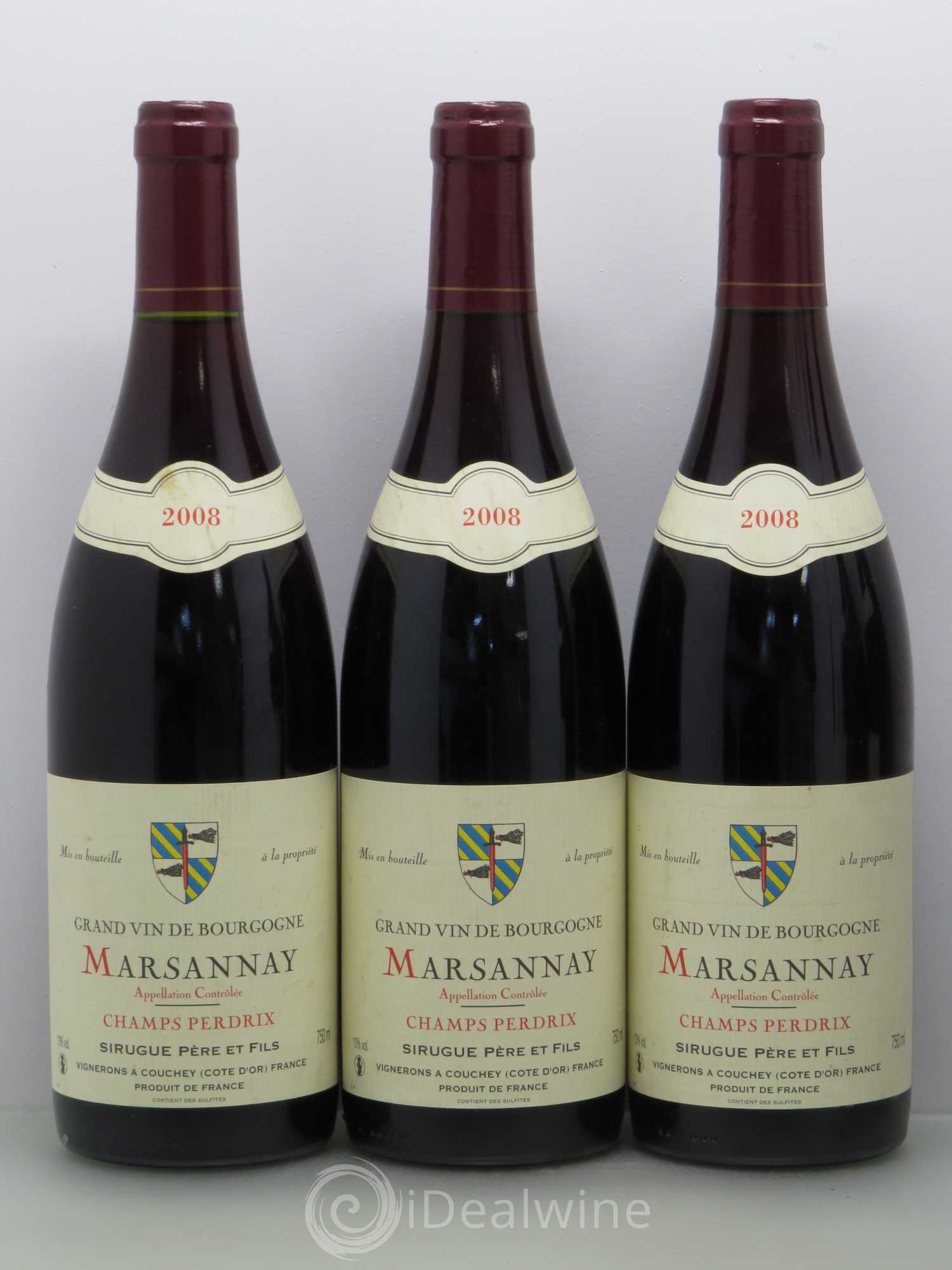 Marsannay Champs Perdrix Domaine Sirugue Pere Et Fils 2008 - Posten von 5 Flaschen - 1