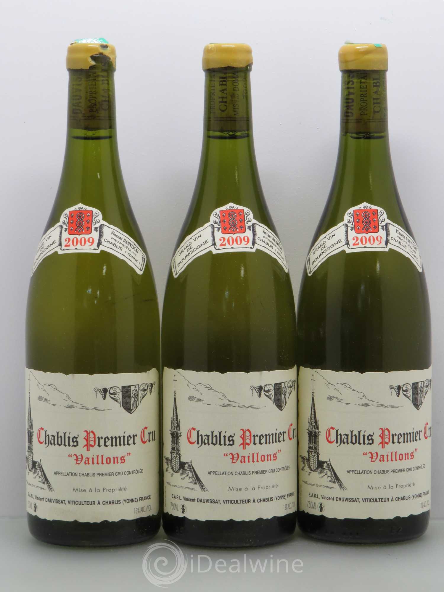 Chablis 1er Cru Vaillons Vincent Dauvissat (Domaine) 2009 - Lot de 3 bouteilles - 0