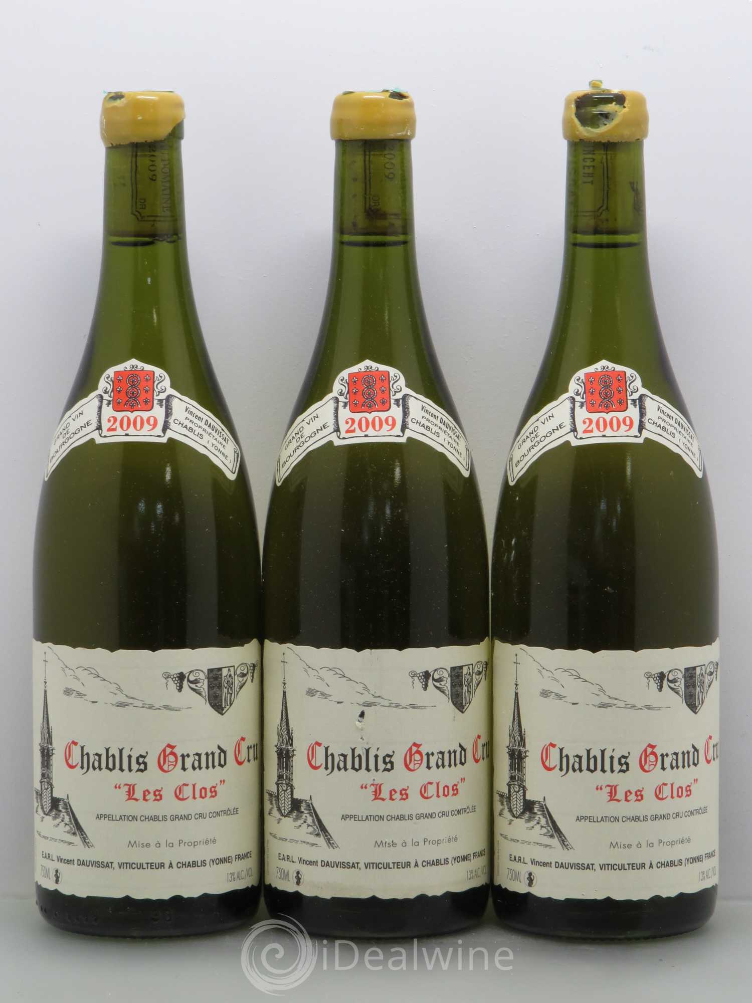 Chablis Grand Cru Les Clos Vincent Dauvissat (Domaine) 2009 - Lot de 3 bouteilles - 0