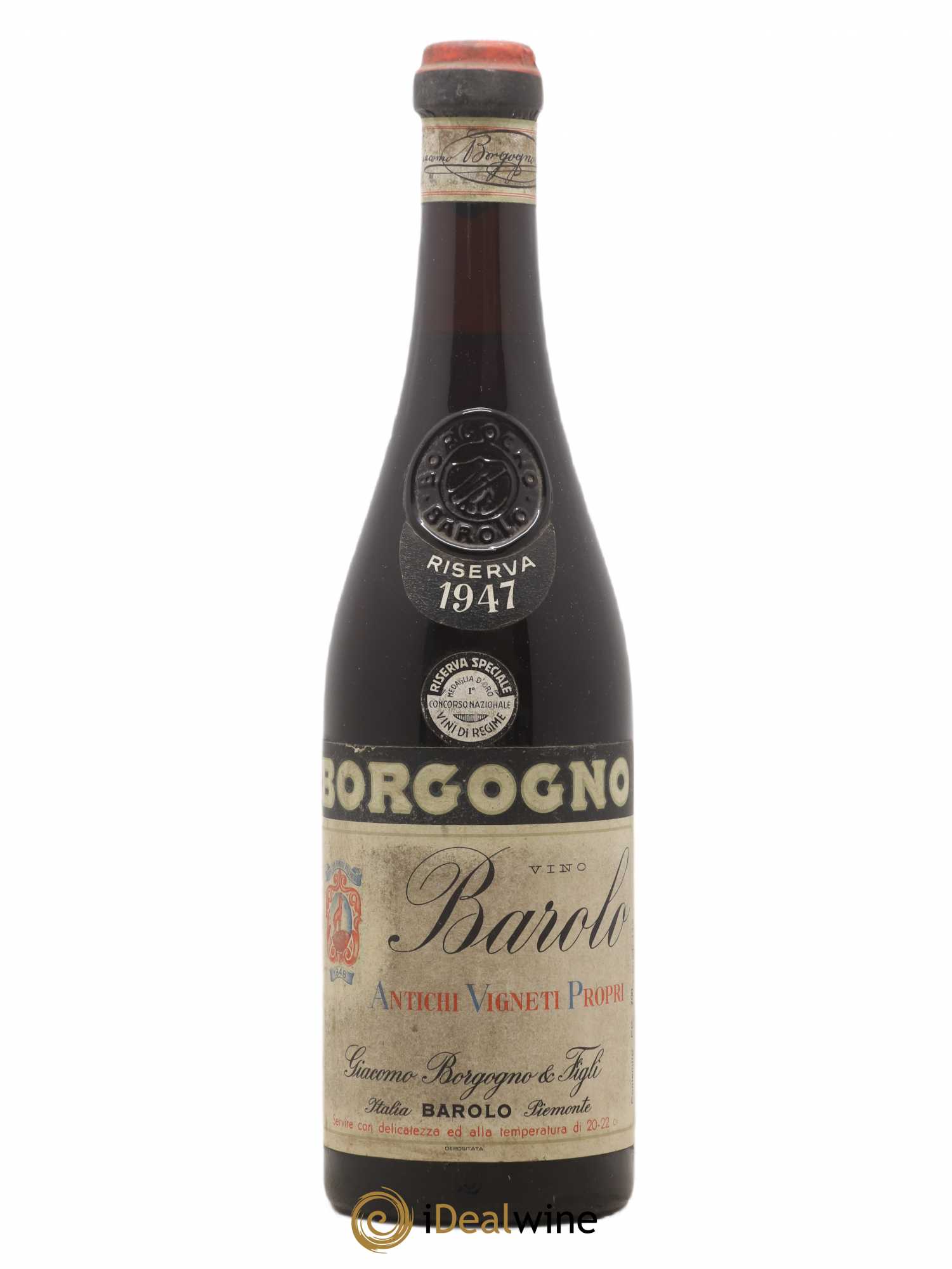 Barolo DOCG Riserva Giacomo Borgogno Antichi Vigneti Propri 1947 - Lotto di 1 bottiglia - 0