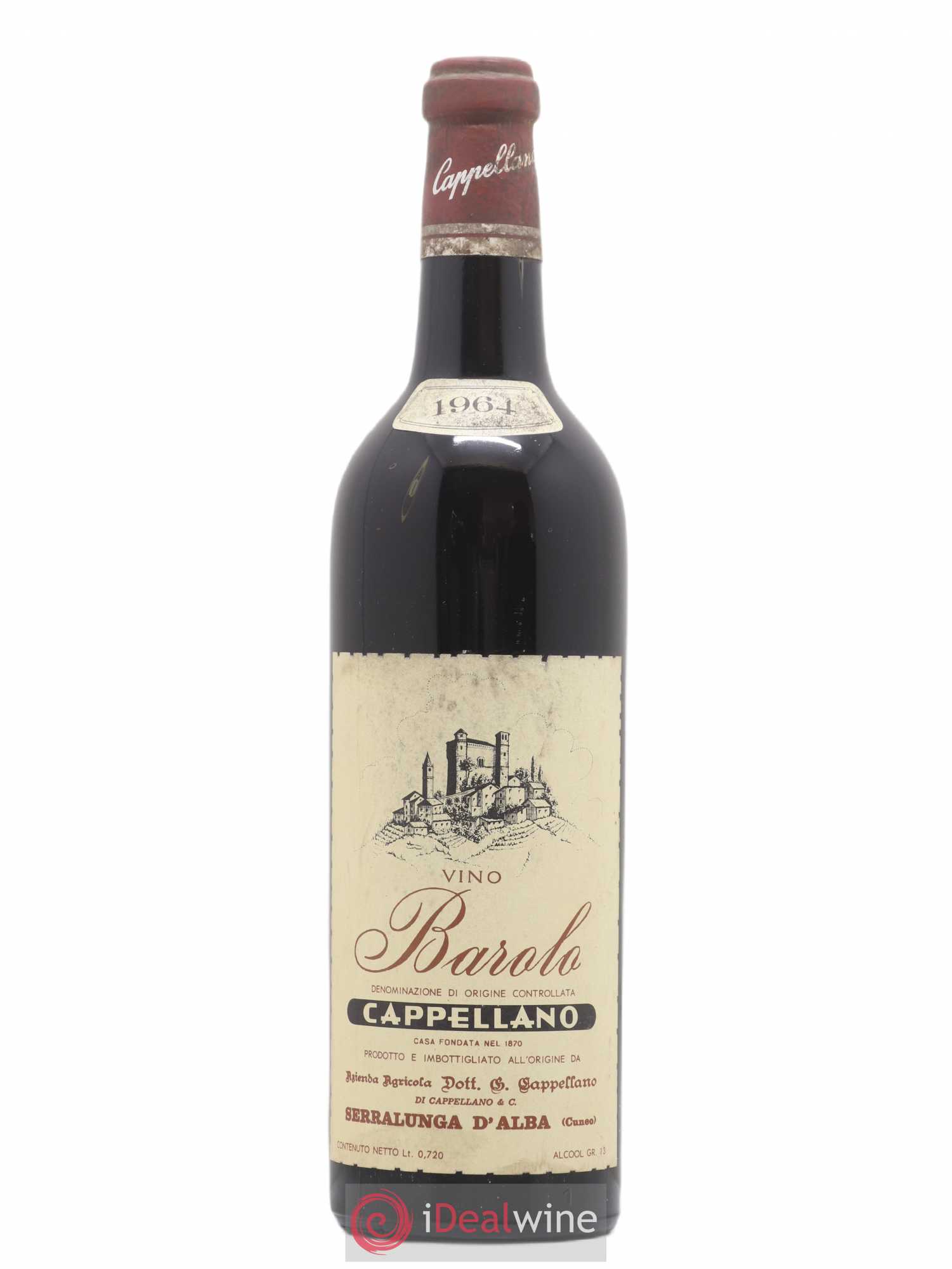 Barolo DOCG Cappellano Serralunga d'Alba 1964 - Lotto di 1 bottiglia - 0