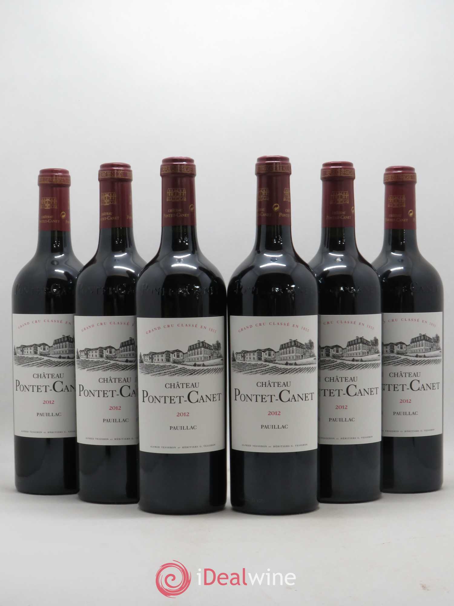 Château Pontet Canet 5ème Grand Cru Classé 2012 - Lot de 6 bouteilles - 0