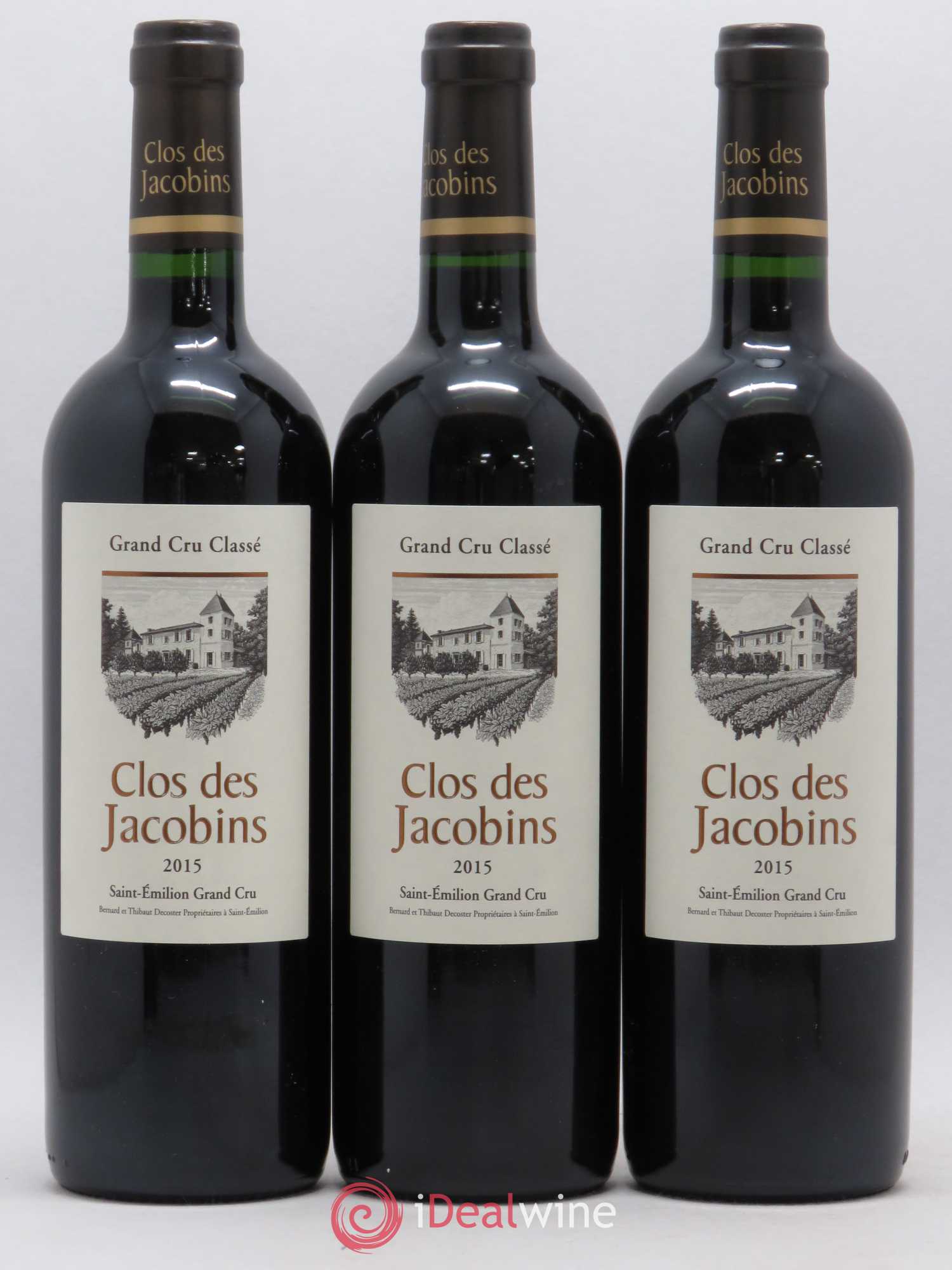 Château Clos des Jacobins Grand Cru Classé 2015 - Lot de 3 bouteilles - 0