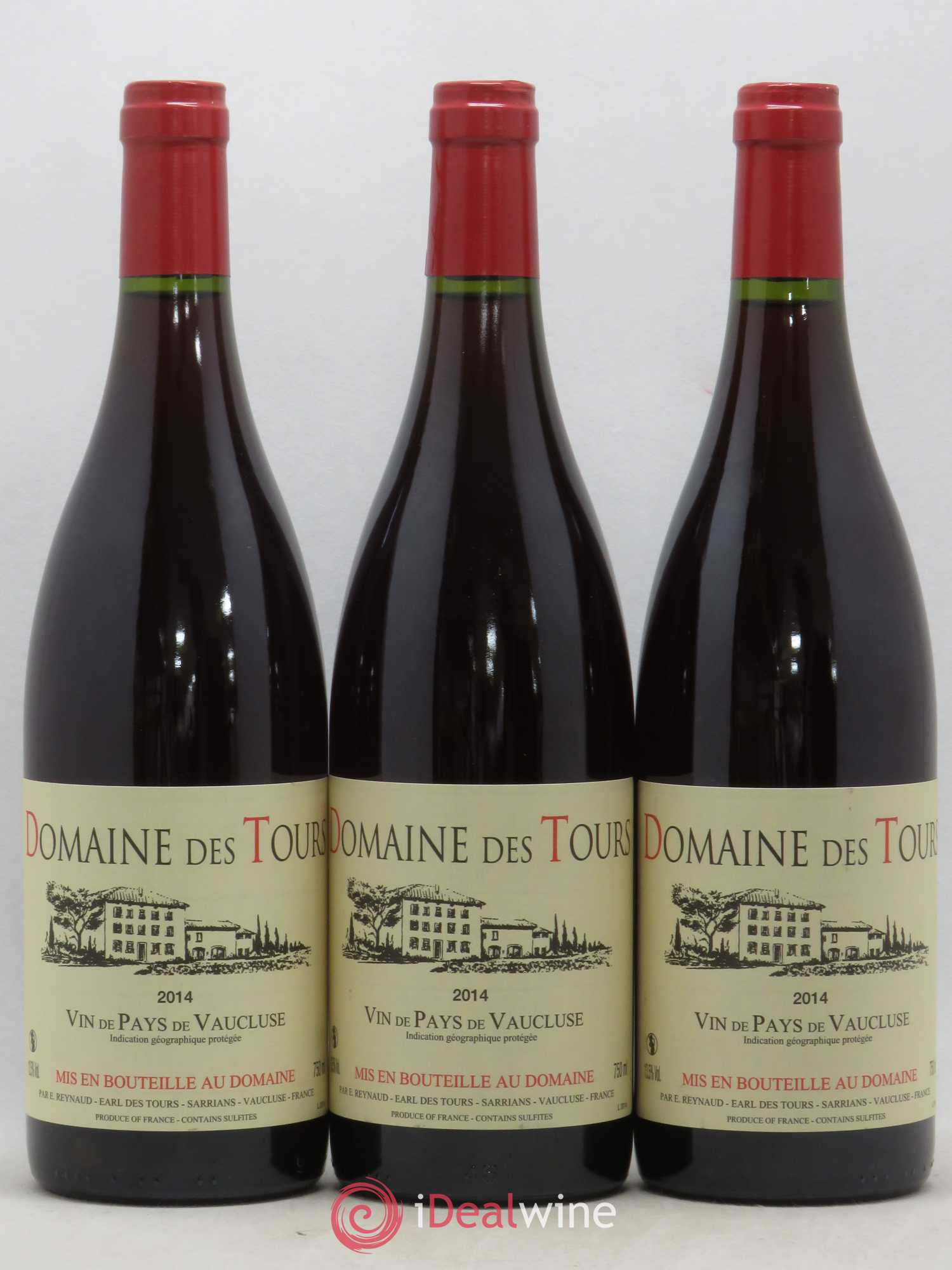Vaucluse (Vin de Pays de Vaucluse) Domaine des Tours Emmanuel Reynaud 2014 - Lot de 3 bouteilles - 0
