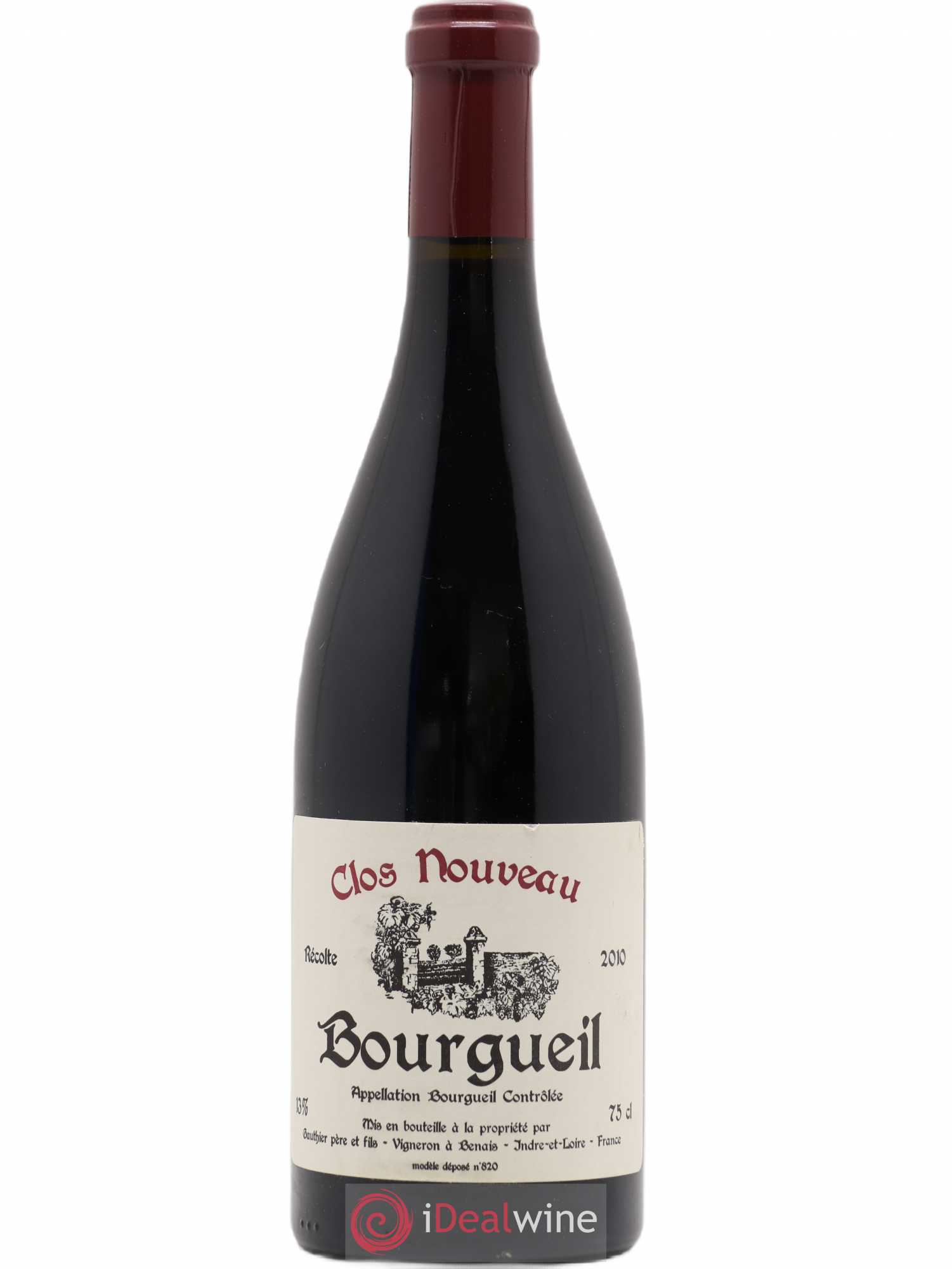 Bourgueil Clos Nouveau Domaine du Bel Air 2010 - Lot de 1 bouteille - 0