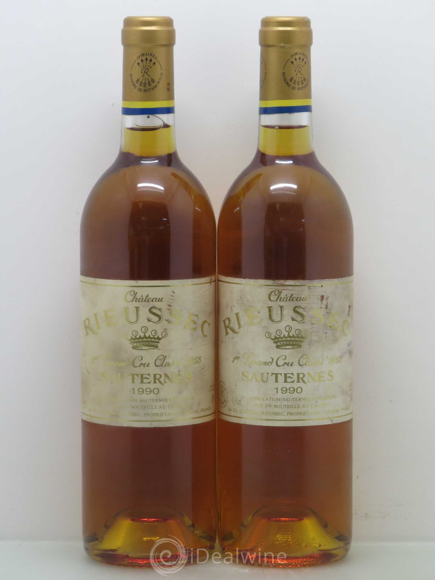 Château Rieussec 1er Grand Cru Classé 1990 - Lotto di 2 bottiglie - 0