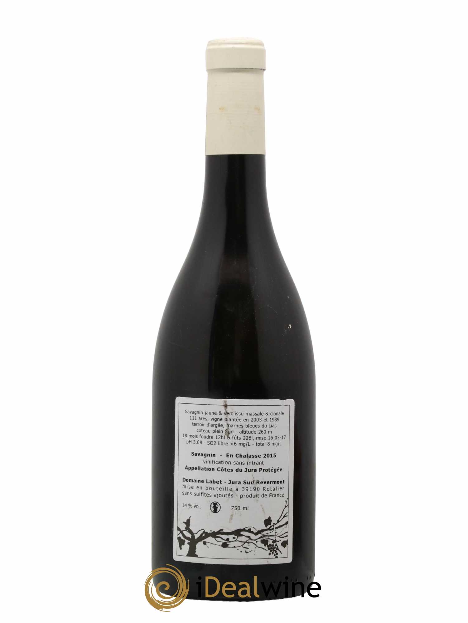 Côtes du Jura Fleur de Savagnin En Chalasse Romain - Julien - Charline Labet 2015 - Lot de 1 bouteille - 1