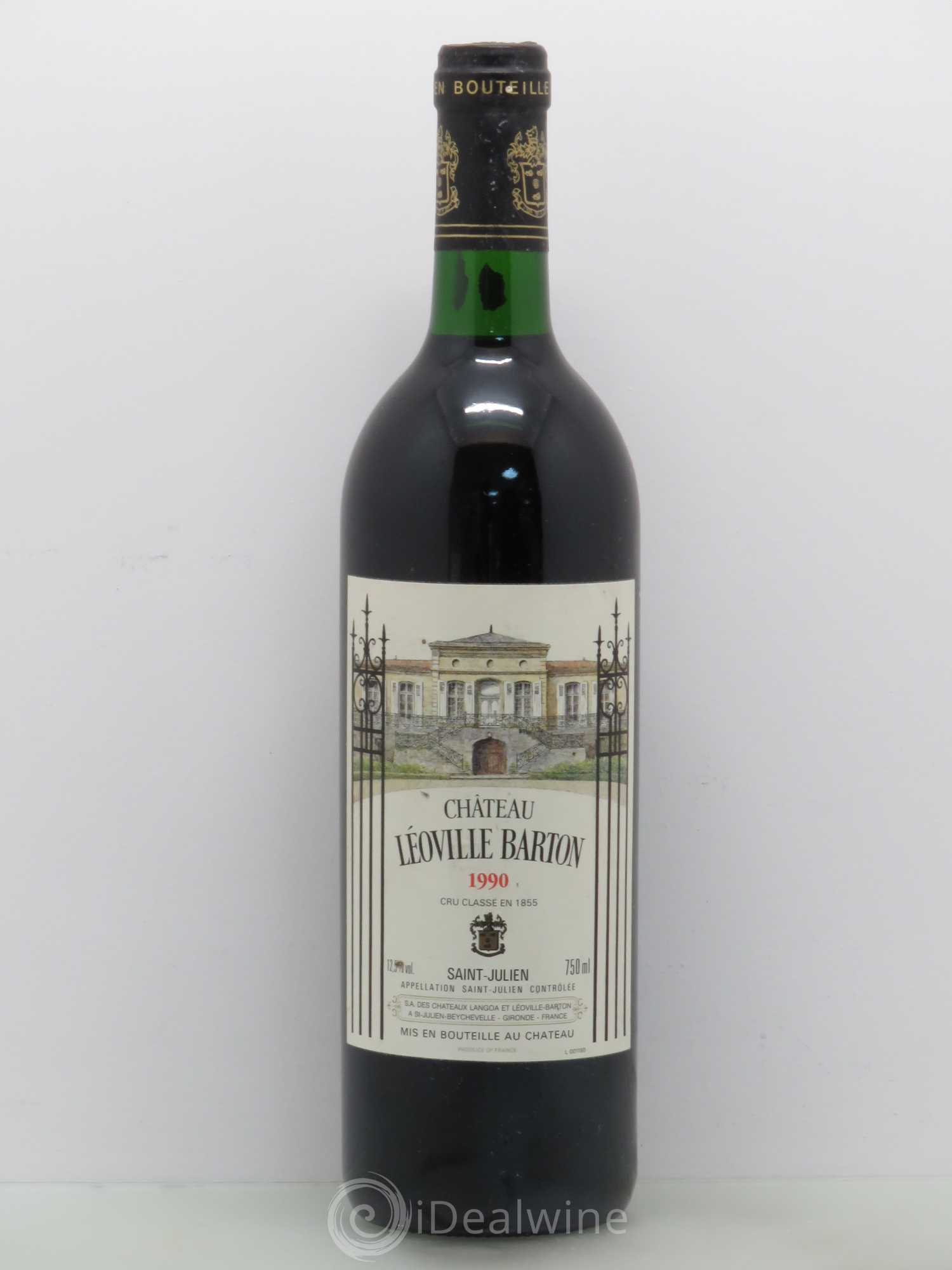 Château Léoville Barton 2ème Grand Cru Classé 1990 - Lot de 1 bouteille - 0