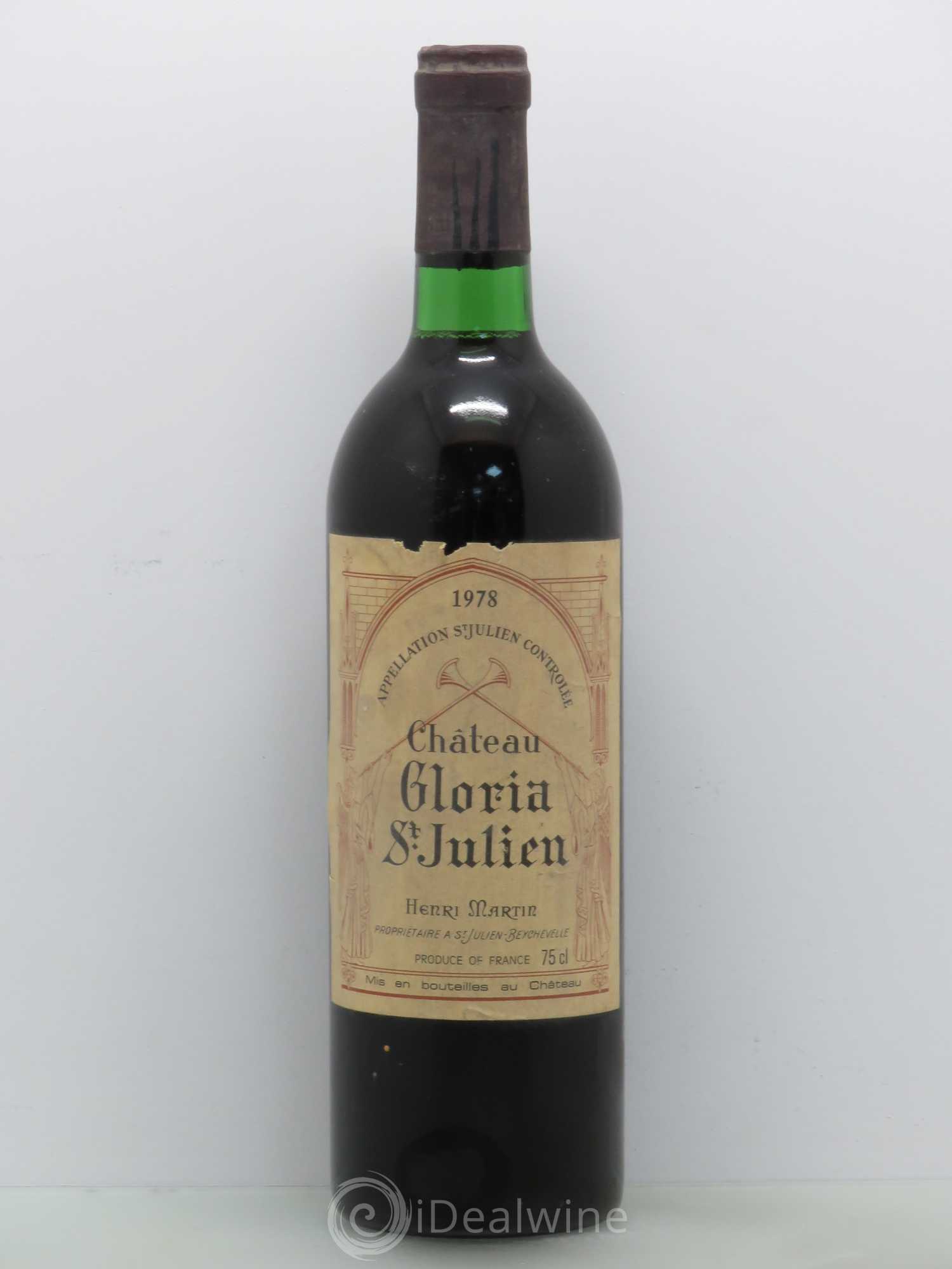 Château Gloria 1978 - Lot de 1 bouteille - 0