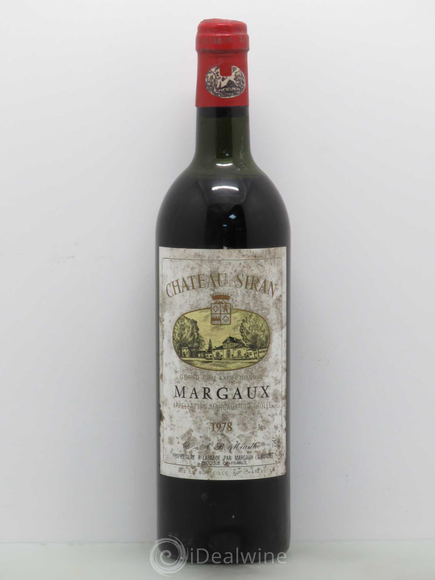 Château Siran 1978 - Lot de 1 bouteille - 0
