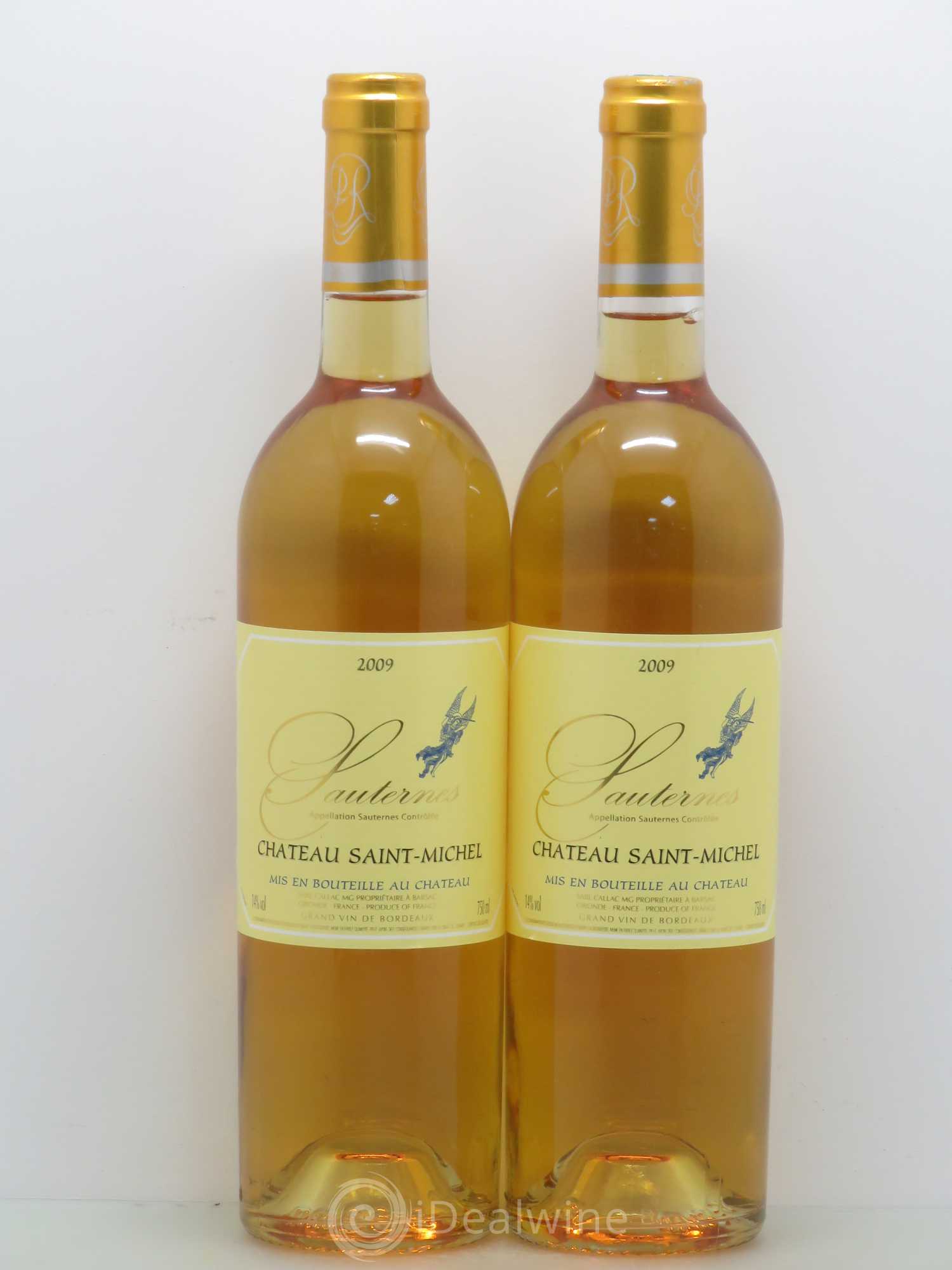 Sauternes Château Saint Michel (sans prix de réserve) 2009 - Lotto di 2 bottiglie - 0